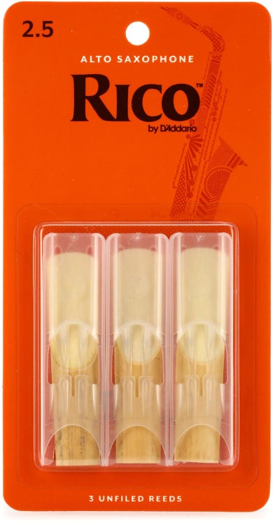 Rico by D'Addario Saxophone Reeds 3-Pack