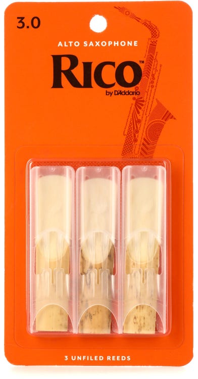 Rico by D'Addario Saxophone Reeds 3-Pack