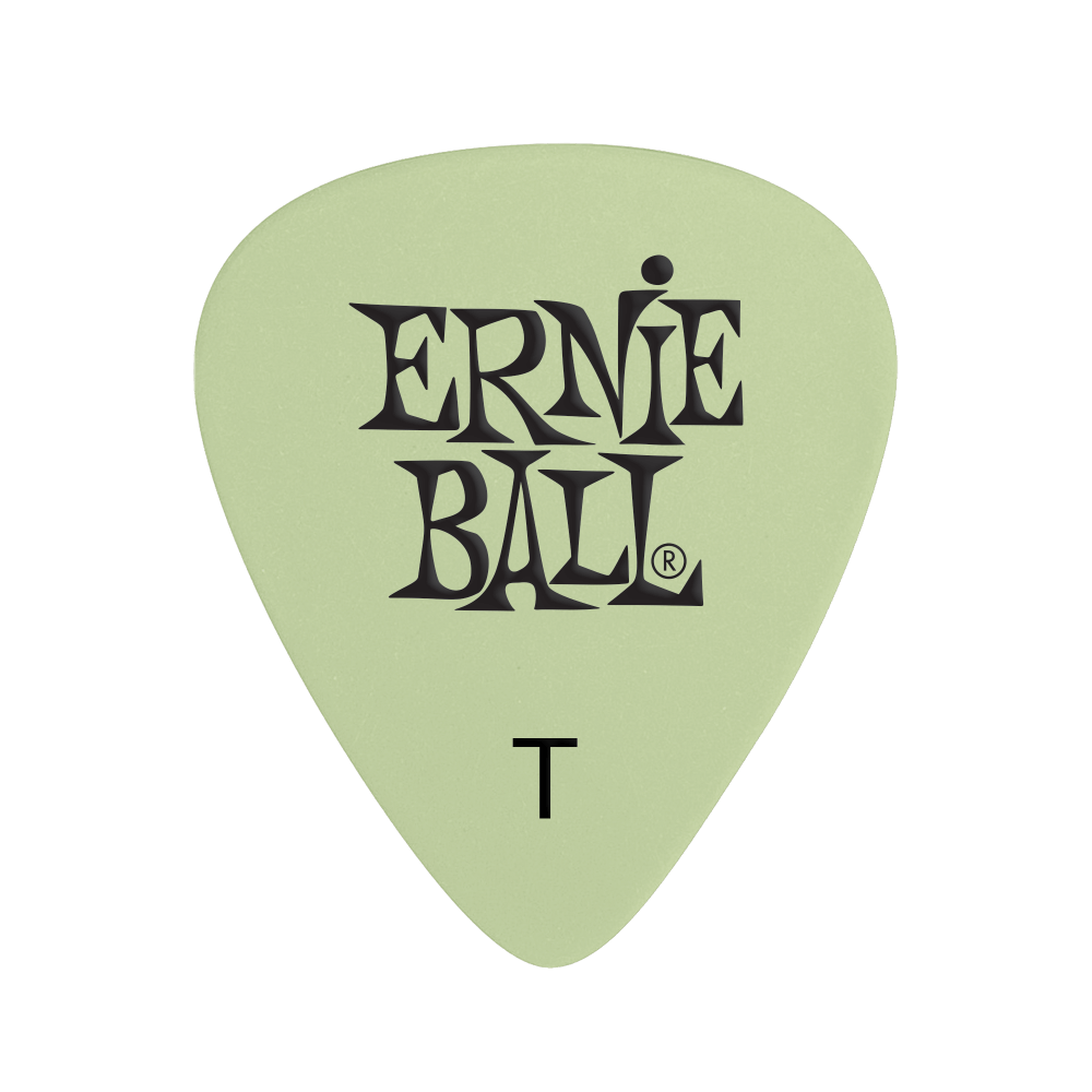 Ernie Ball Cellulose Guitar Pick - Thin Super Glow - 12 Pack