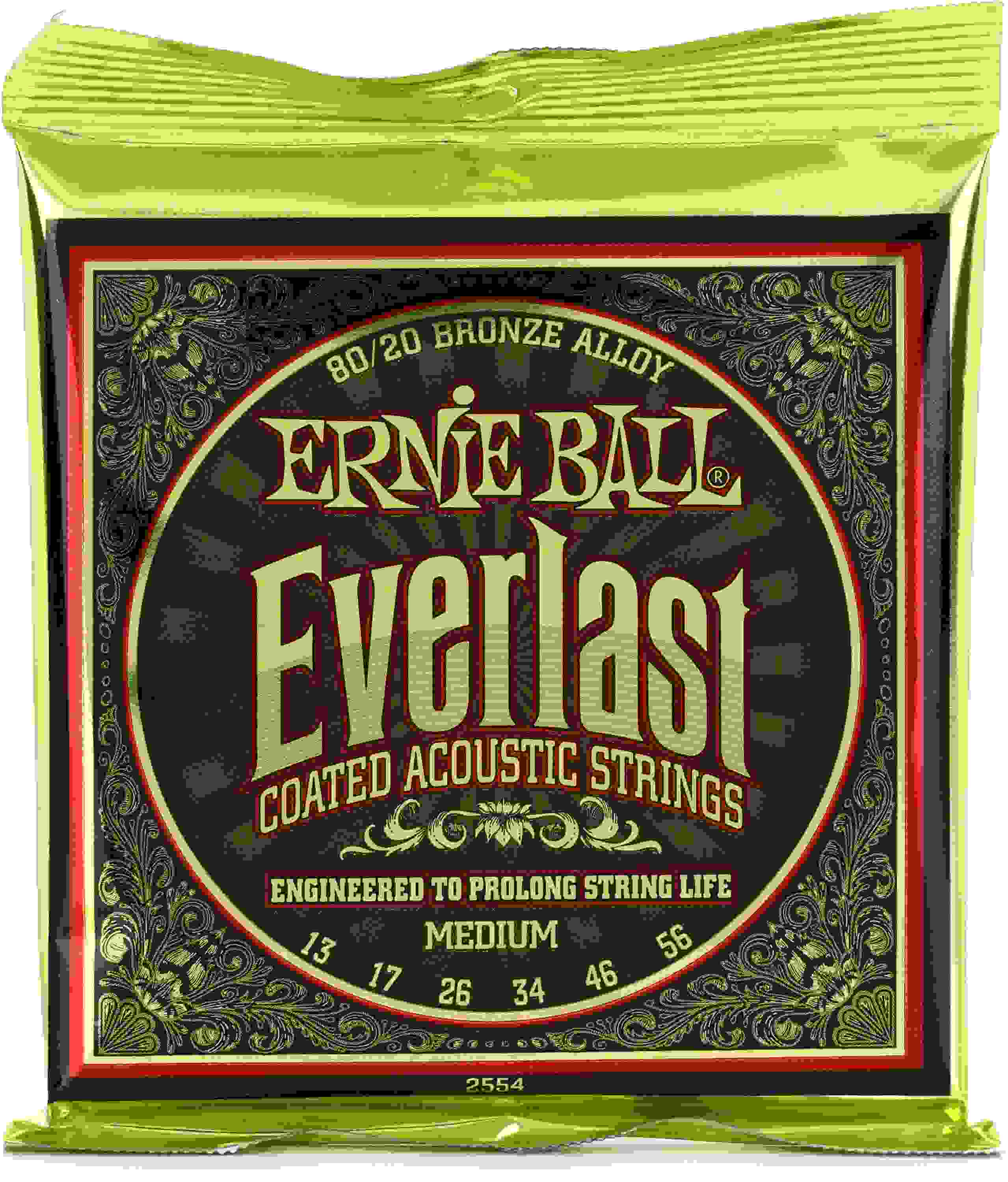 Ernie Ball Everlast Coated 80/20 Bronze Acoustic Guitar Strings