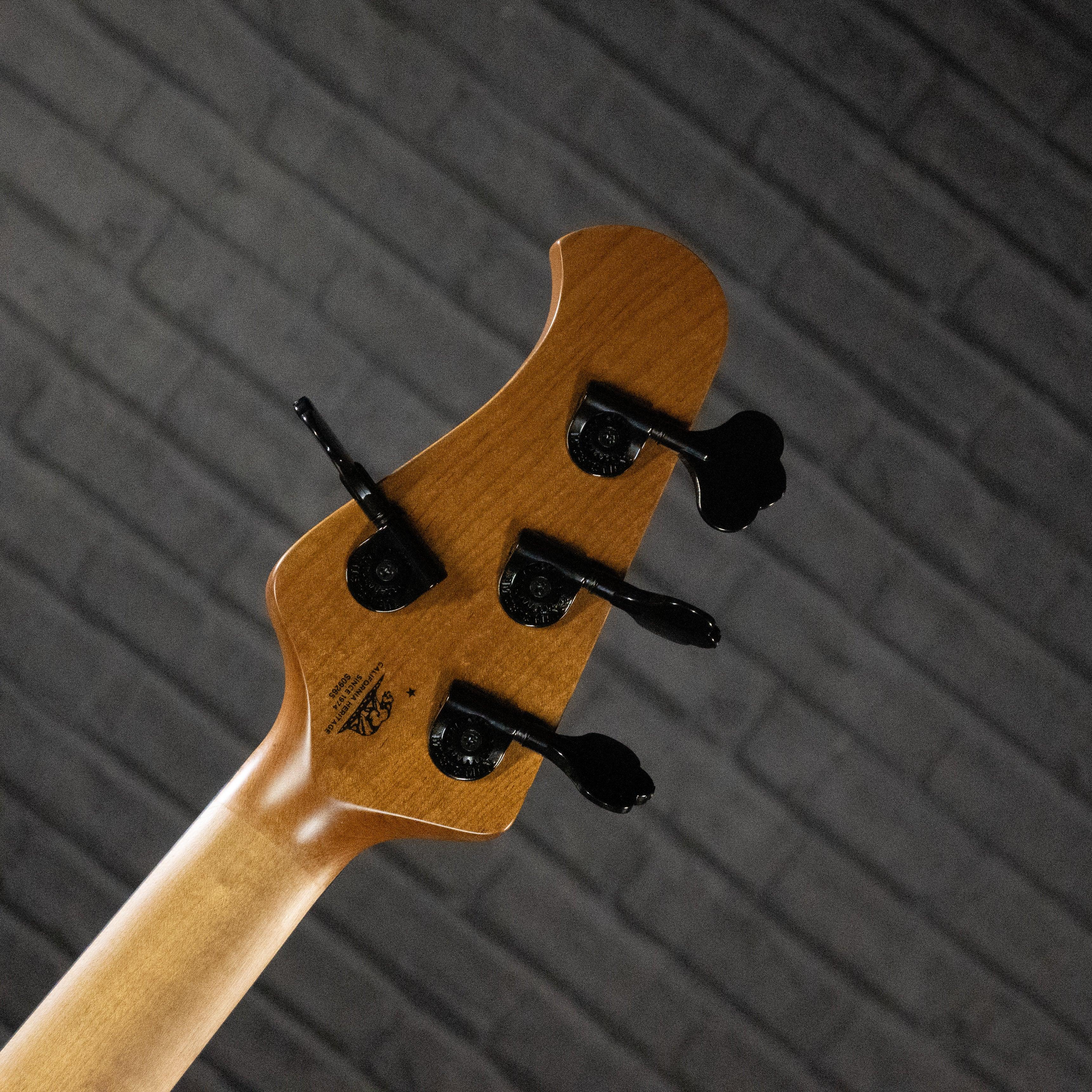 Ernie Ball Music Man DarkRay 4-String Electric Bass (Obsidian Black) - Impulse Music Co.