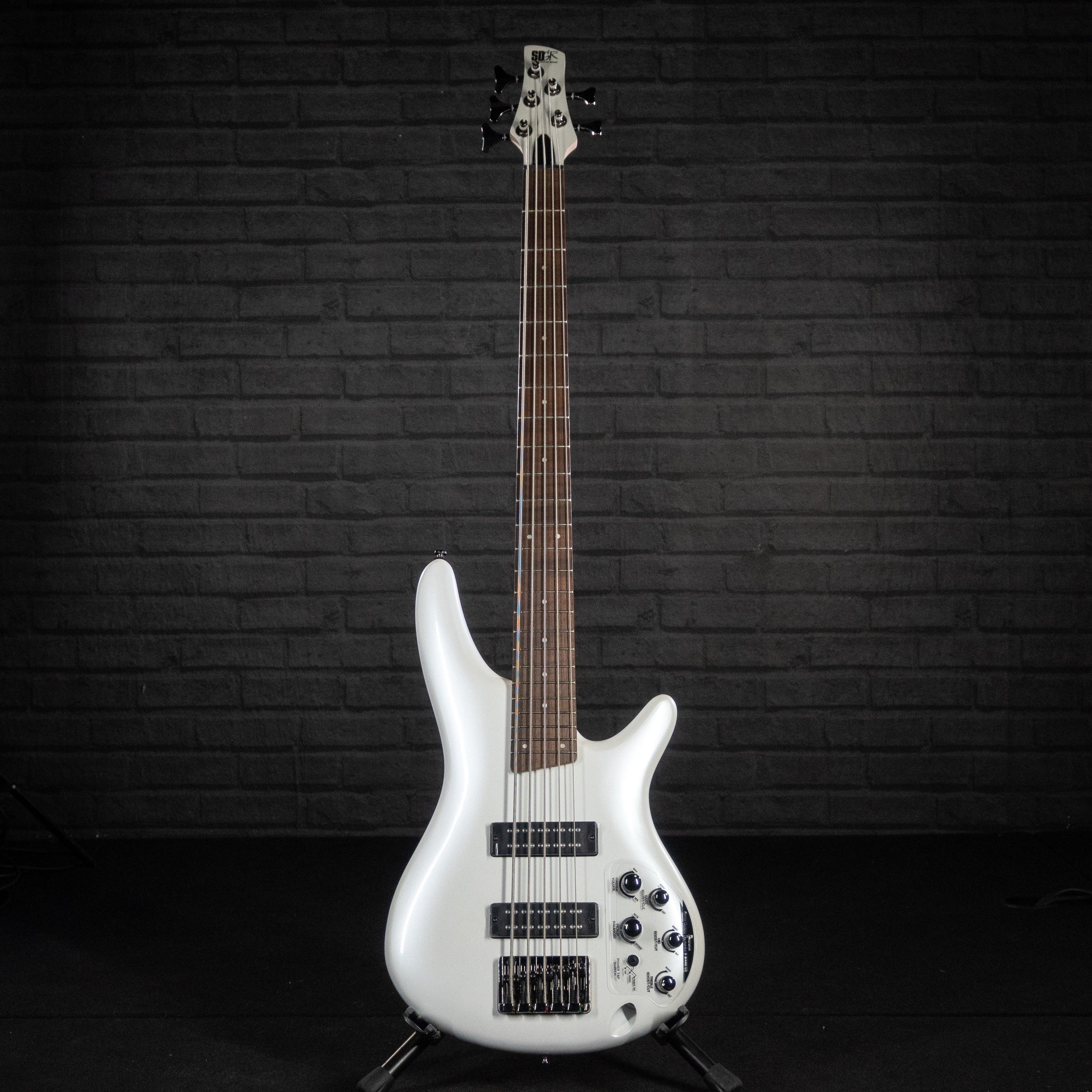 Ibanez SR305E 5-String Bass Guitar (Pearl White) - Impulse Music Co.