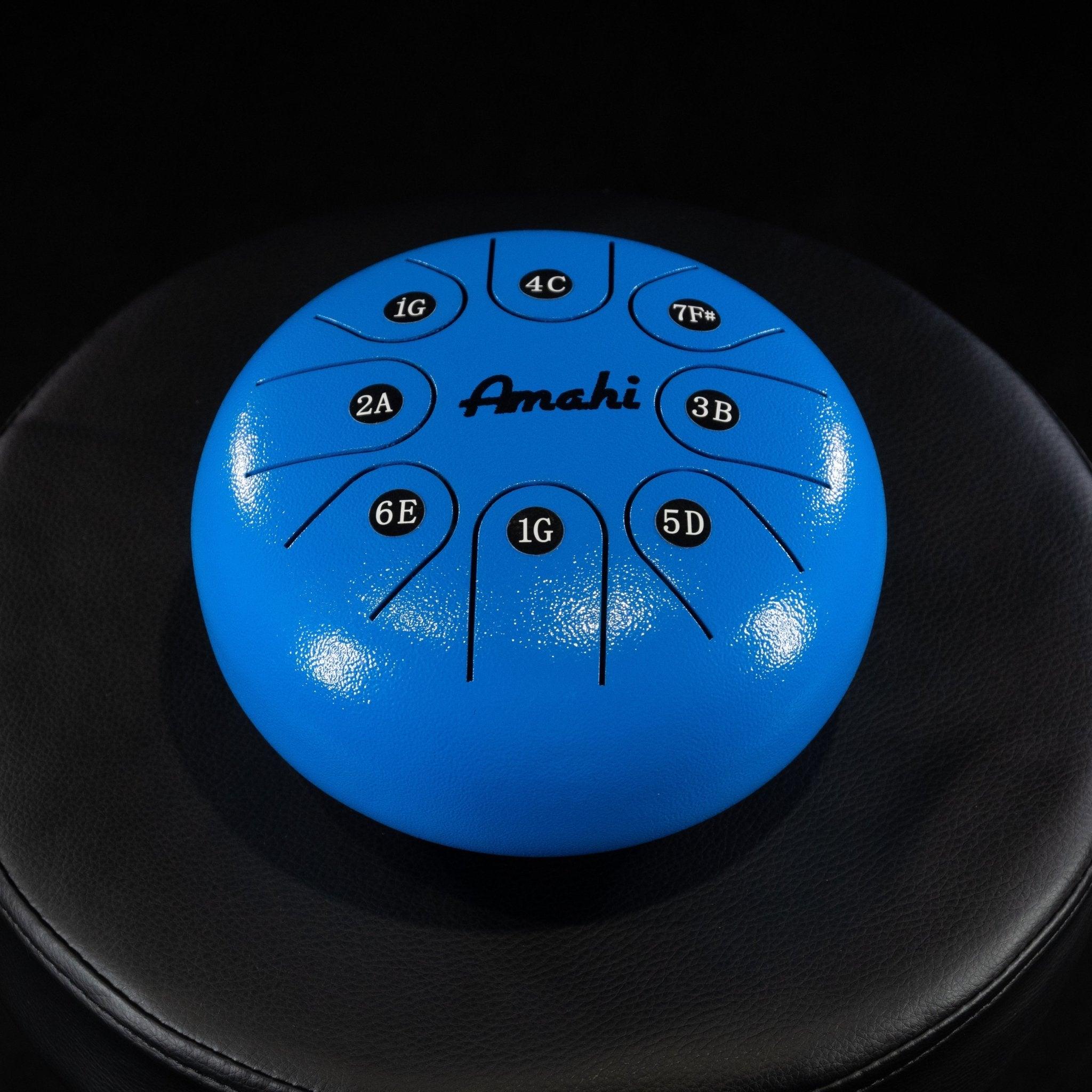 Amahi Steel Tongue Drum (Blue) 6 freeshipping - Impulse Music Co.