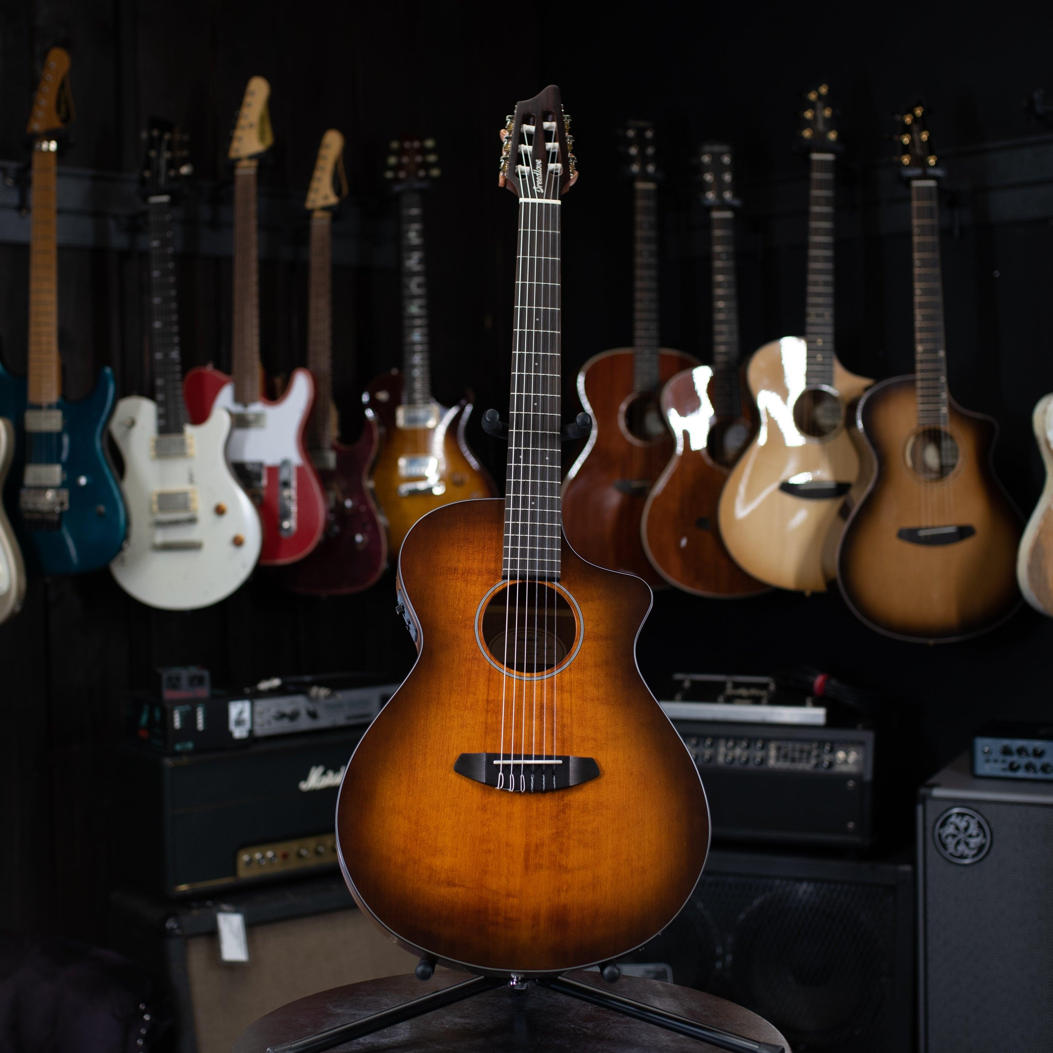 Breedlove Concert Satin Bourbon Nylon CE - Impulse Music Co.