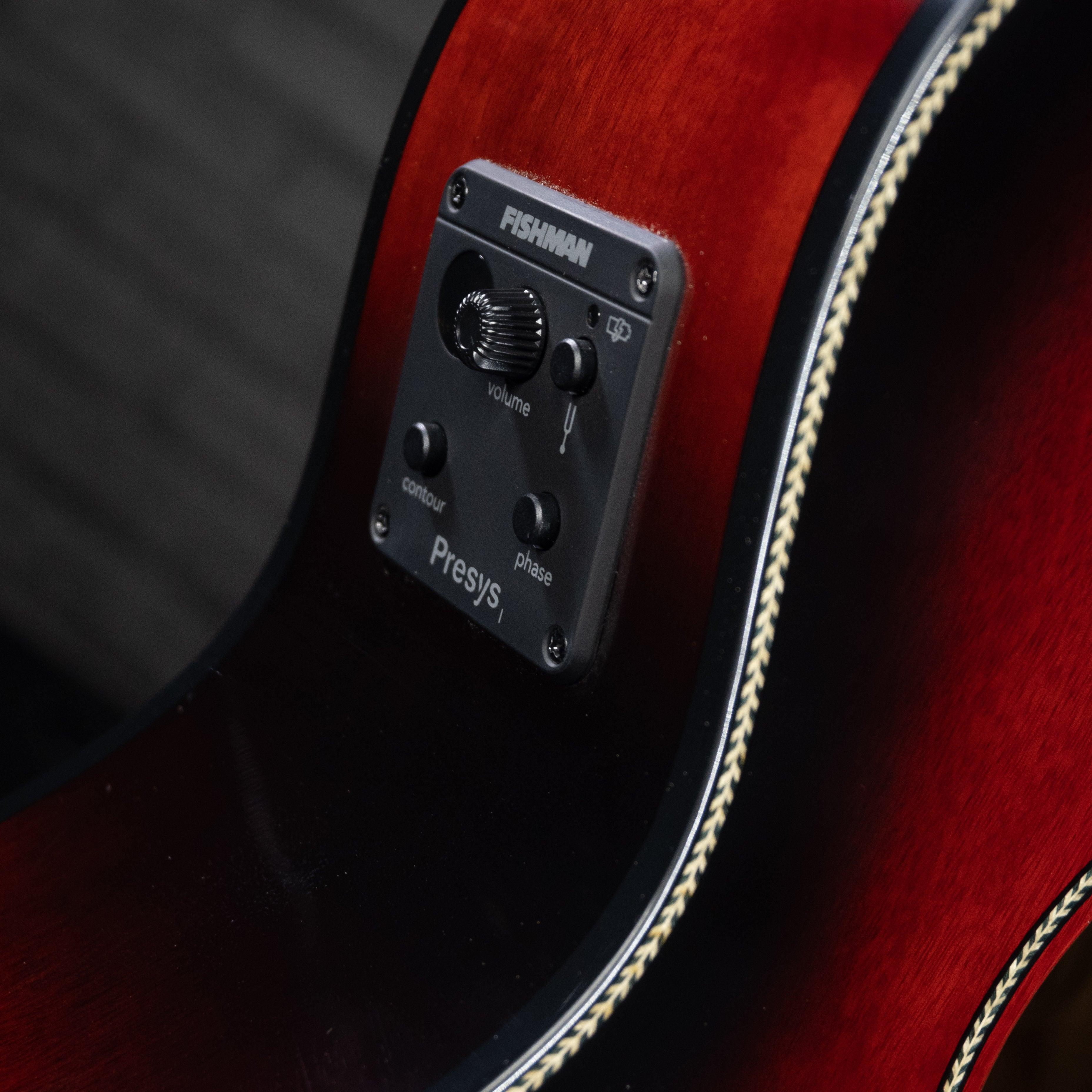 Breedlove ECO Pursuit Exotic S Concert CE Acoustic Bass Guitar (Sunset Burst Myrtlewood) - Impulse Music Co.