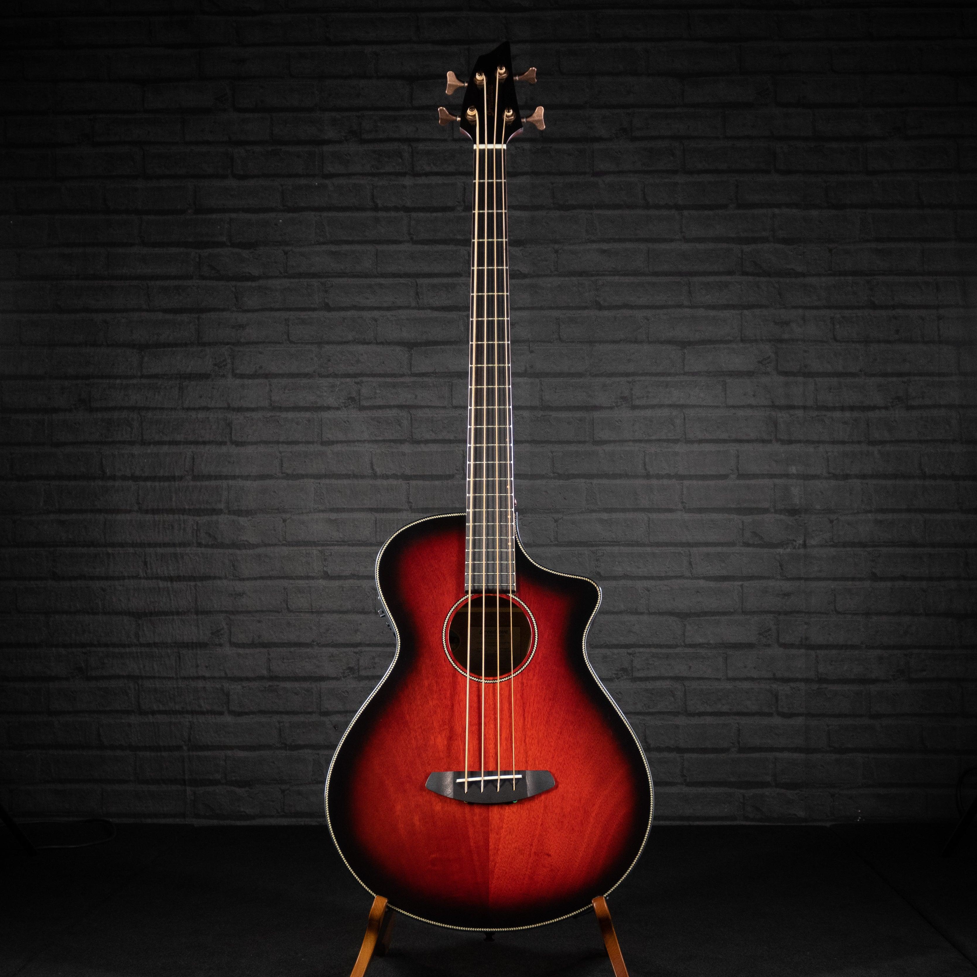 Breedlove ECO Pursuit Exotic S Concert CE Acoustic Bass Guitar (Sunset Burst Myrtlewood) - Impulse Music Co.