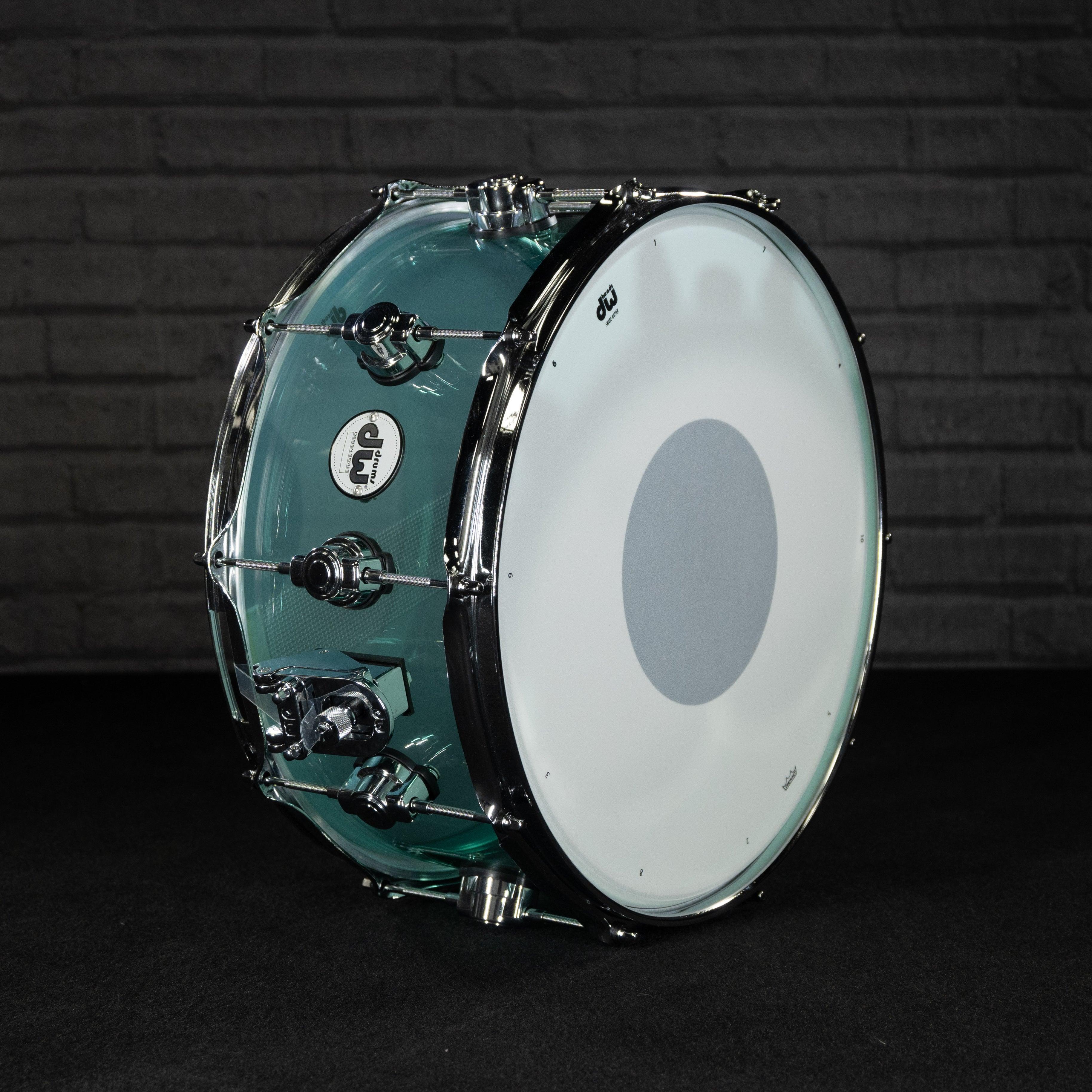 DW Design Series 6.5x14 Acrylic Snare Drum - Sea Glass USED - Impulse Music Co.