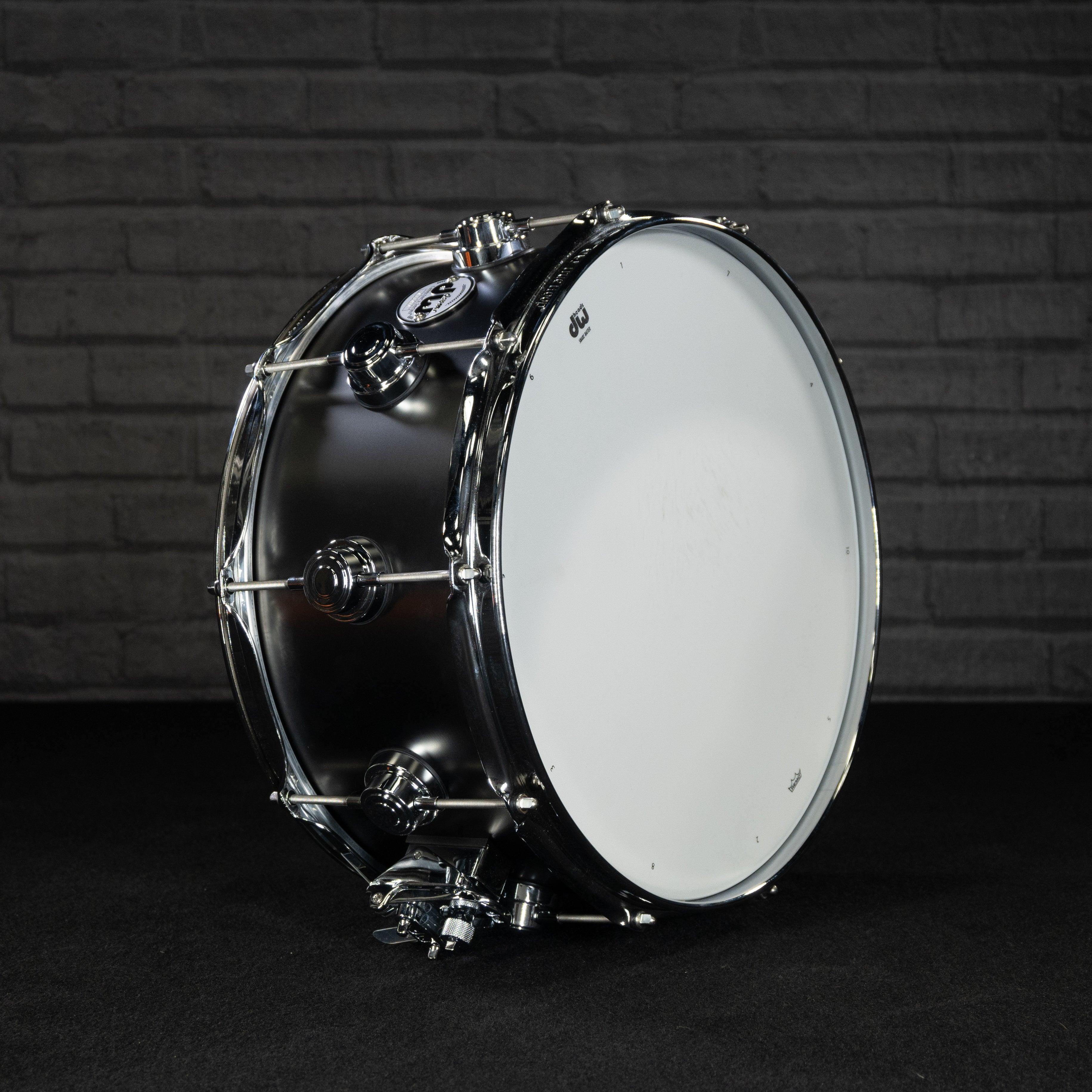 DW Drums Collector's Series Snare Satin Black over Brass 6.5x14 USED - Impulse Music Co.