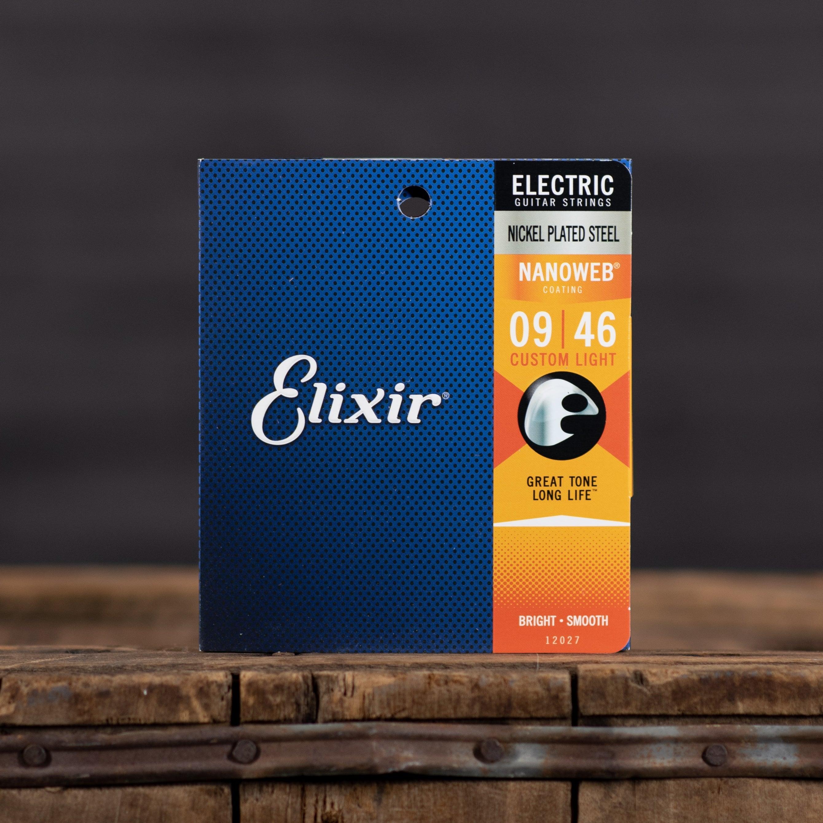 Elixir Strings Nanoweb Electric Guitar Strings - .009-.046 Custom Light - Impulse Music Co.