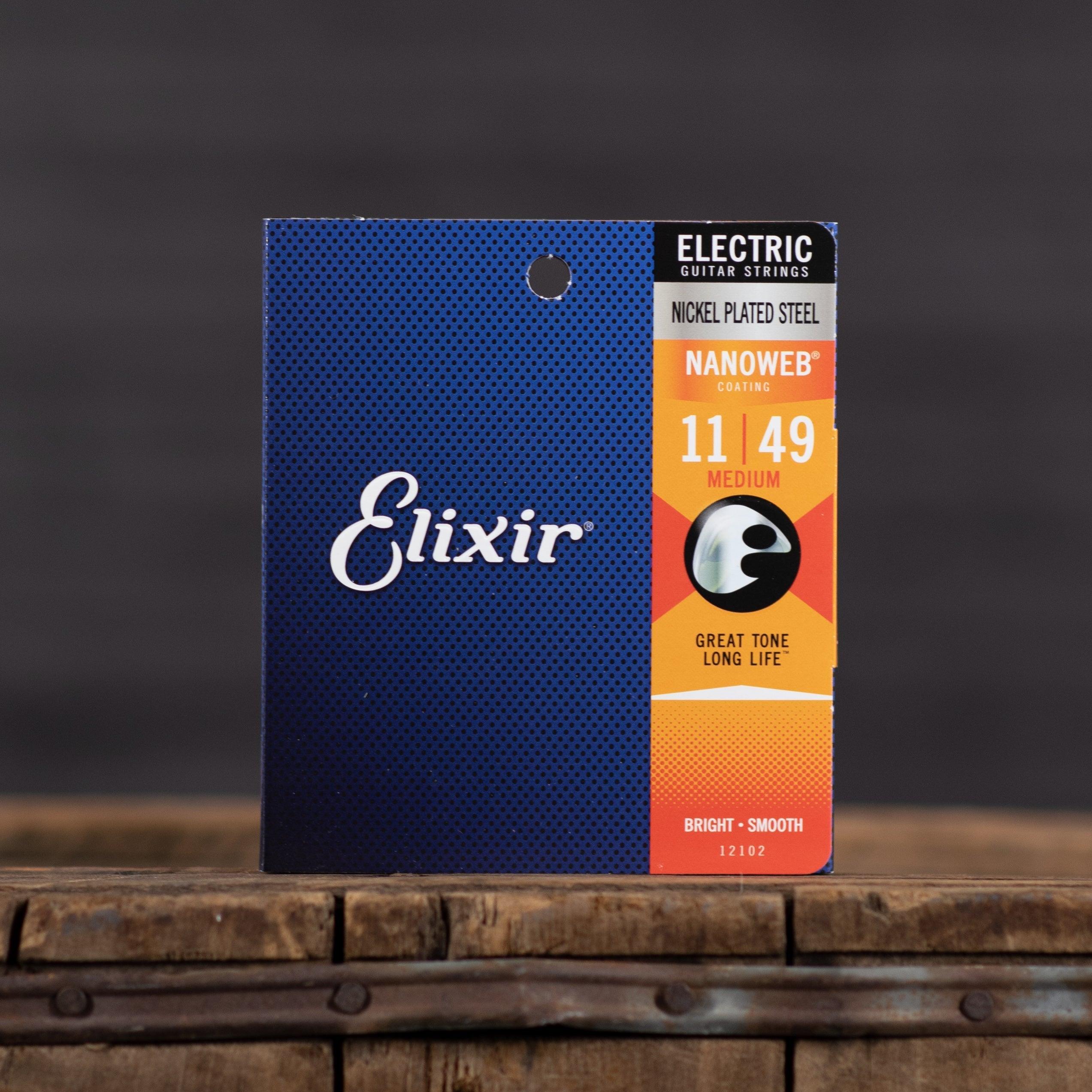 Elixir Strings Nanoweb Electric Guitar Strings - .011-.049 Medium - Impulse Music Co.
