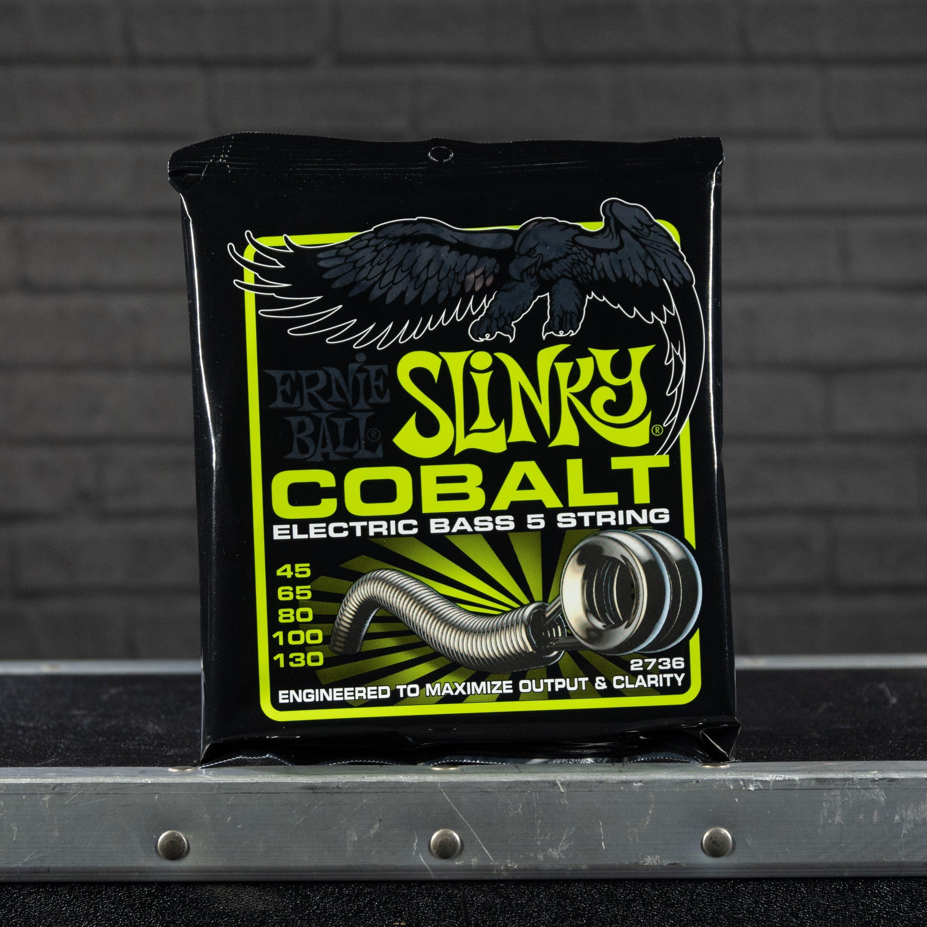 Ernie Ball Bass 5 Slinky Cobalt Electric Bass Strings - 45-130 Gauge - Impulse Music Co.