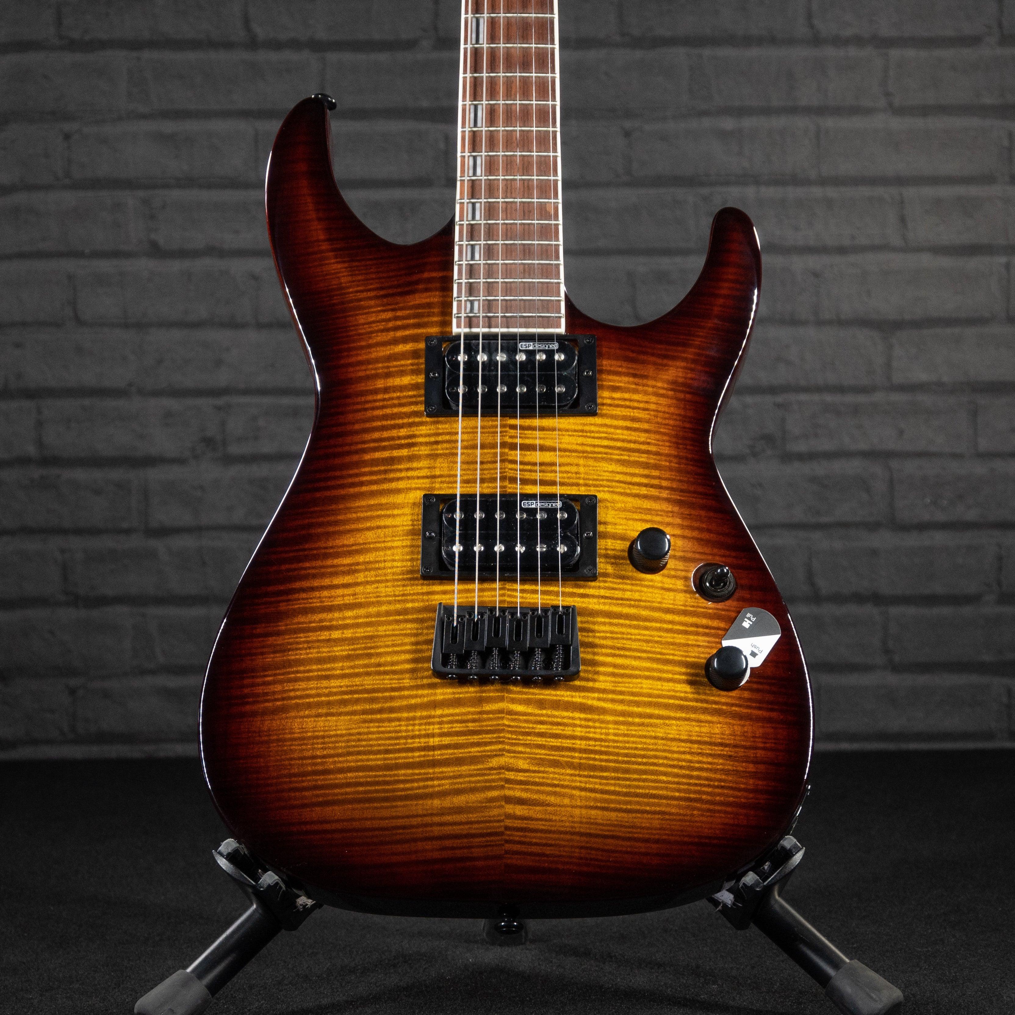 ESP LTD H-200FM Electric Guitar (Dark Brown Sunburst) - Impulse Music Co.