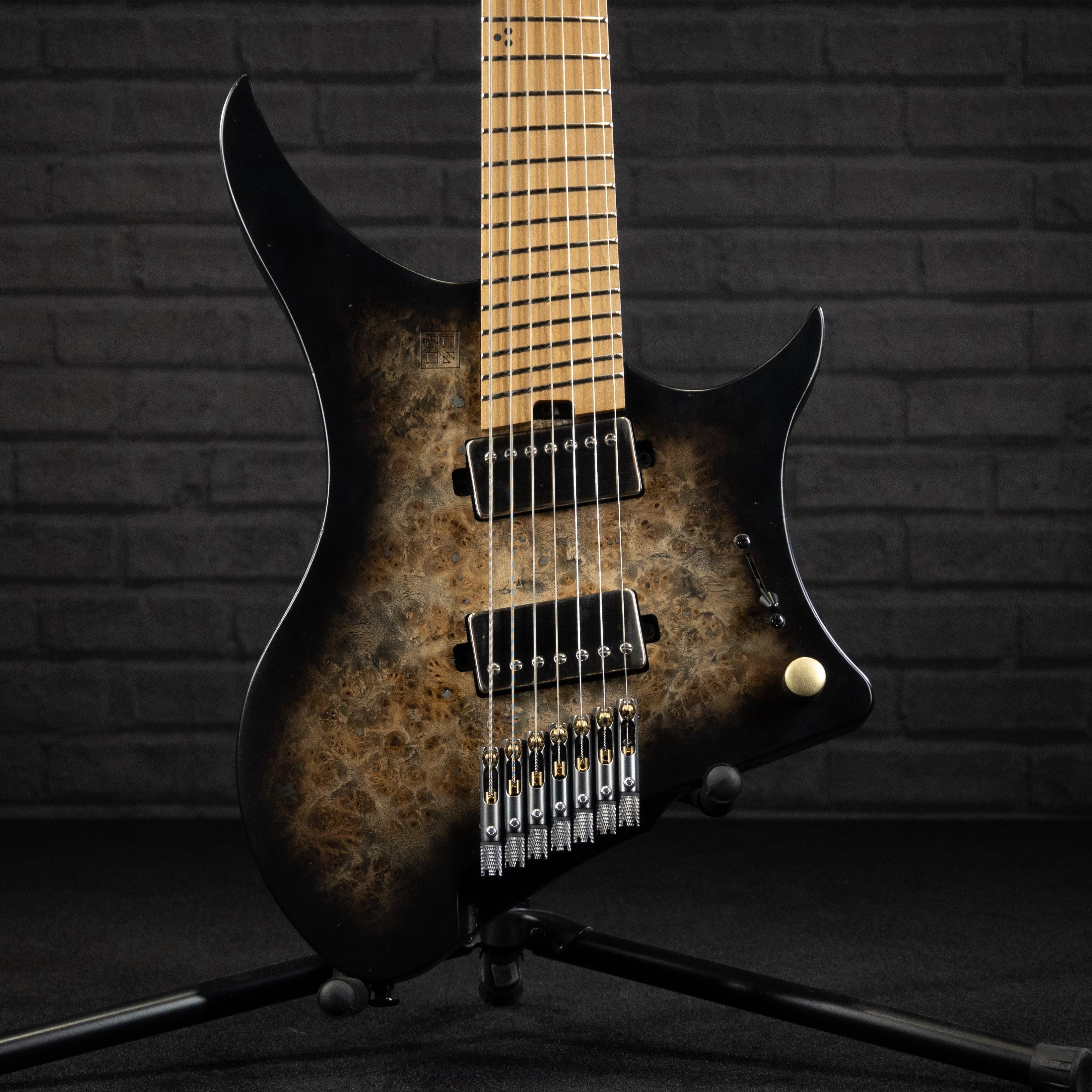 GOC E Series Materia 7 Headless 7-String(Black Burl Burst) - Impulse Music Co.