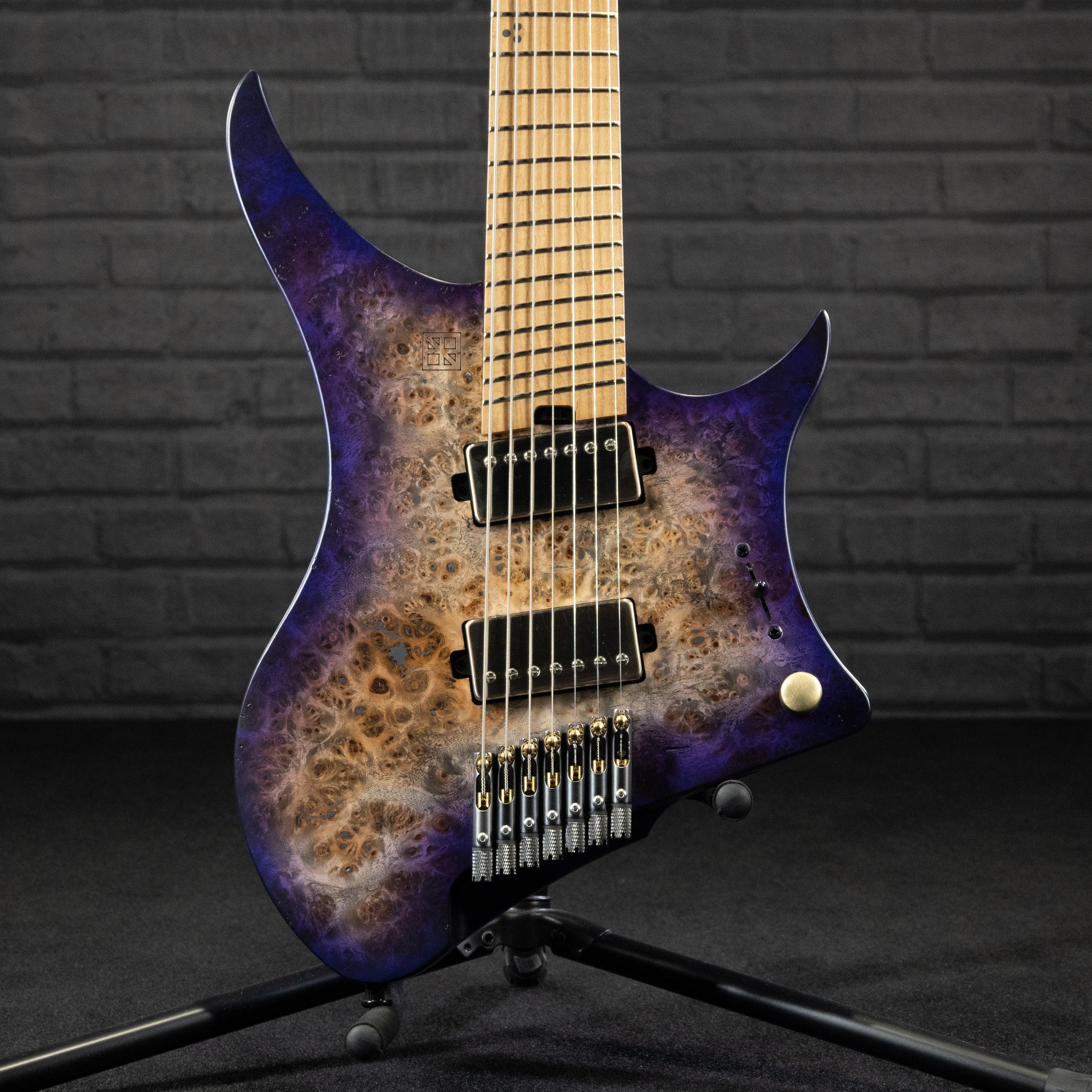 GOC E Series Materia 7 Headless 7-String(Purple Burl Burst) - Impulse Music Co.