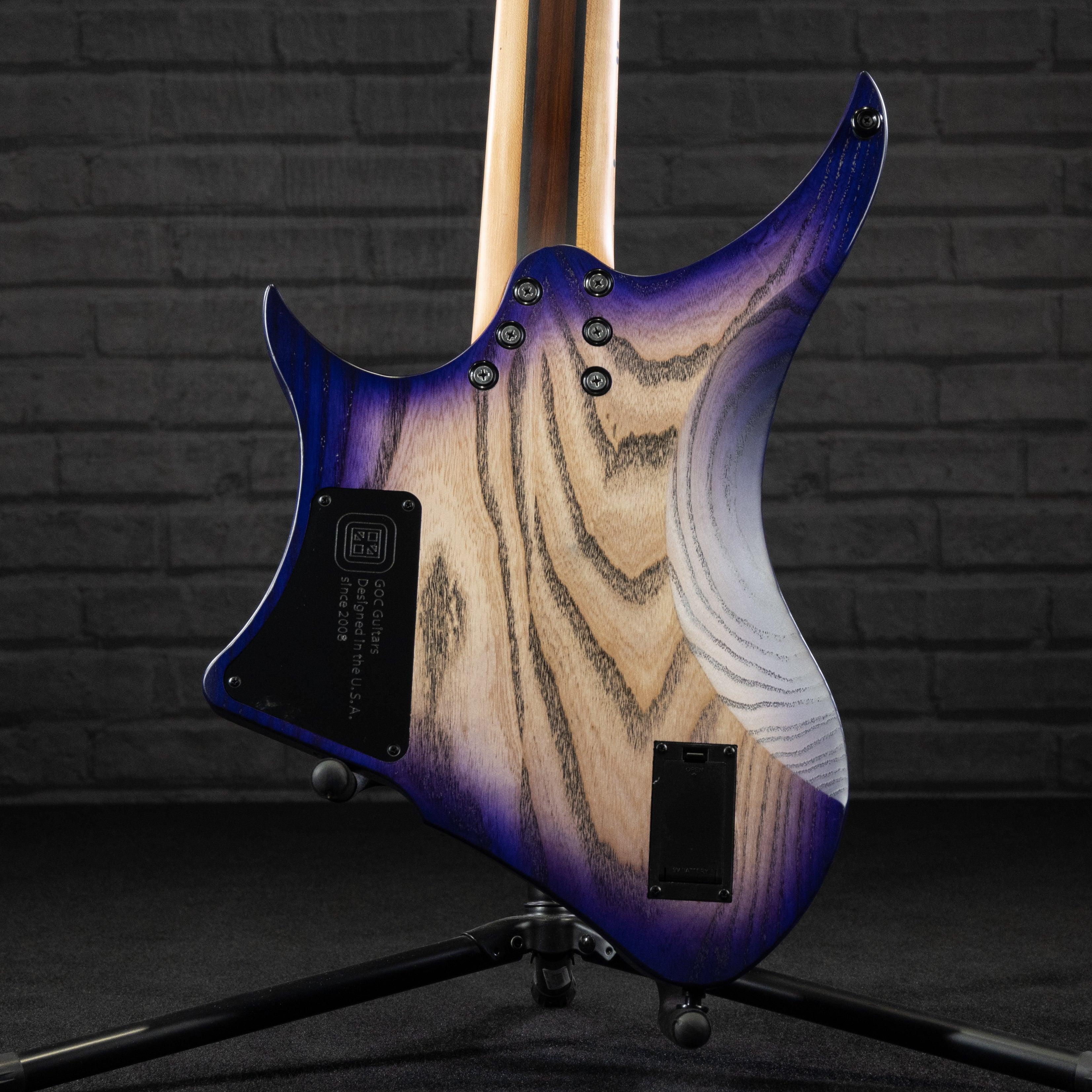 GOC E Series Materia 7 Headless 7-String(Purple Burl Burst) - Impulse Music Co.