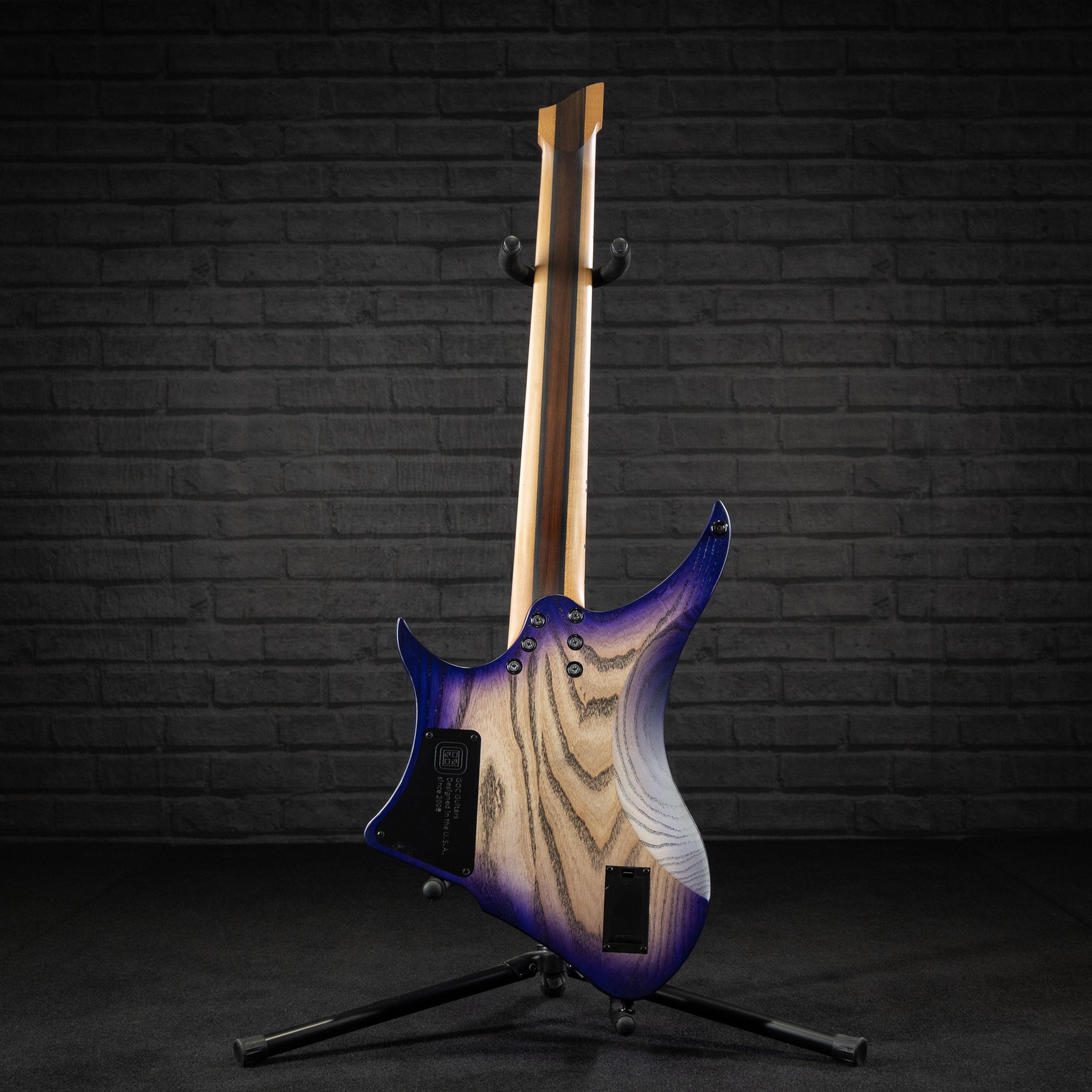 GOC E Series Materia 7 Headless 7-String(Purple Burl Burst) - Impulse Music Co.