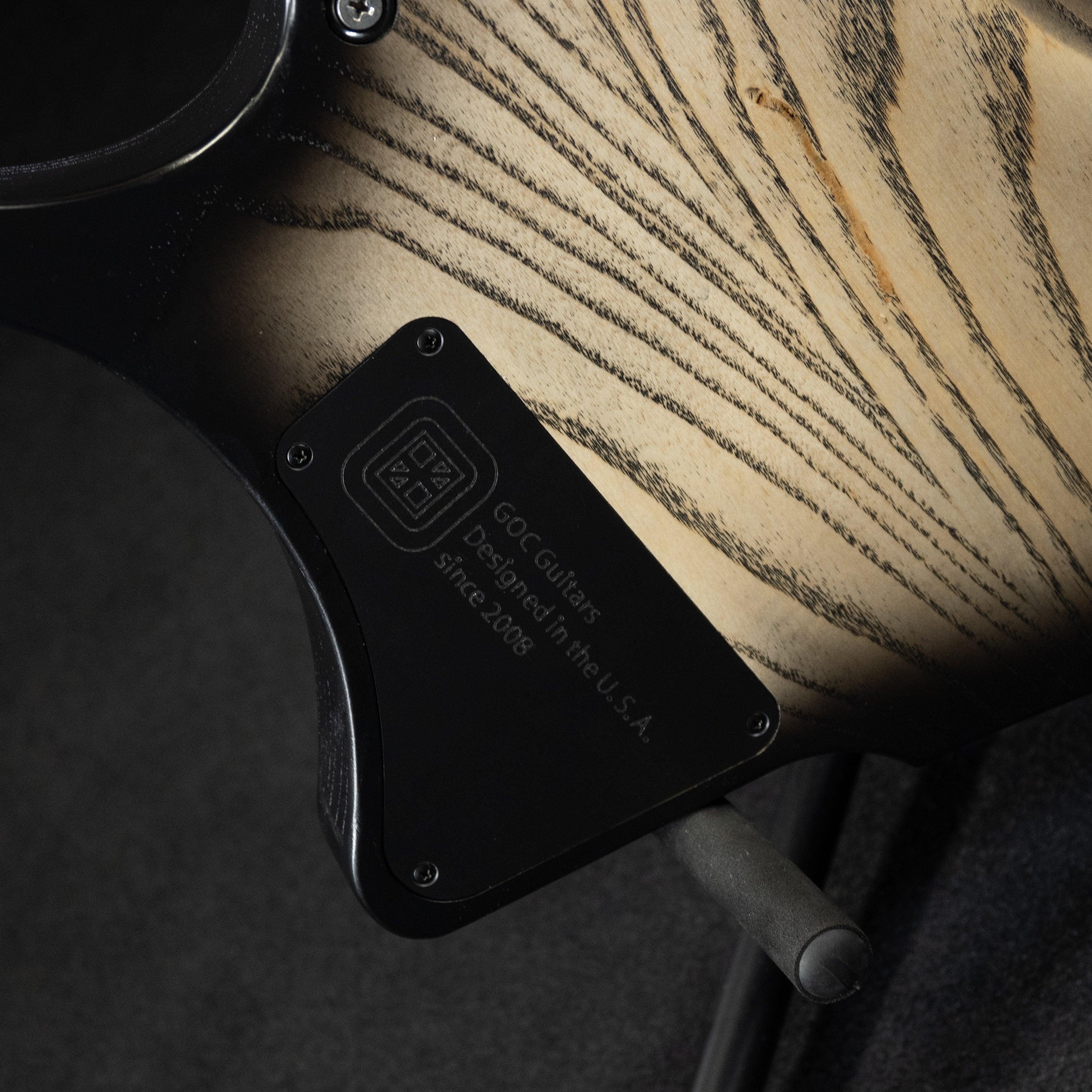 GOC E Series Materia 8 Headless 8-String(Black Burl Burst) - Impulse Music Co.