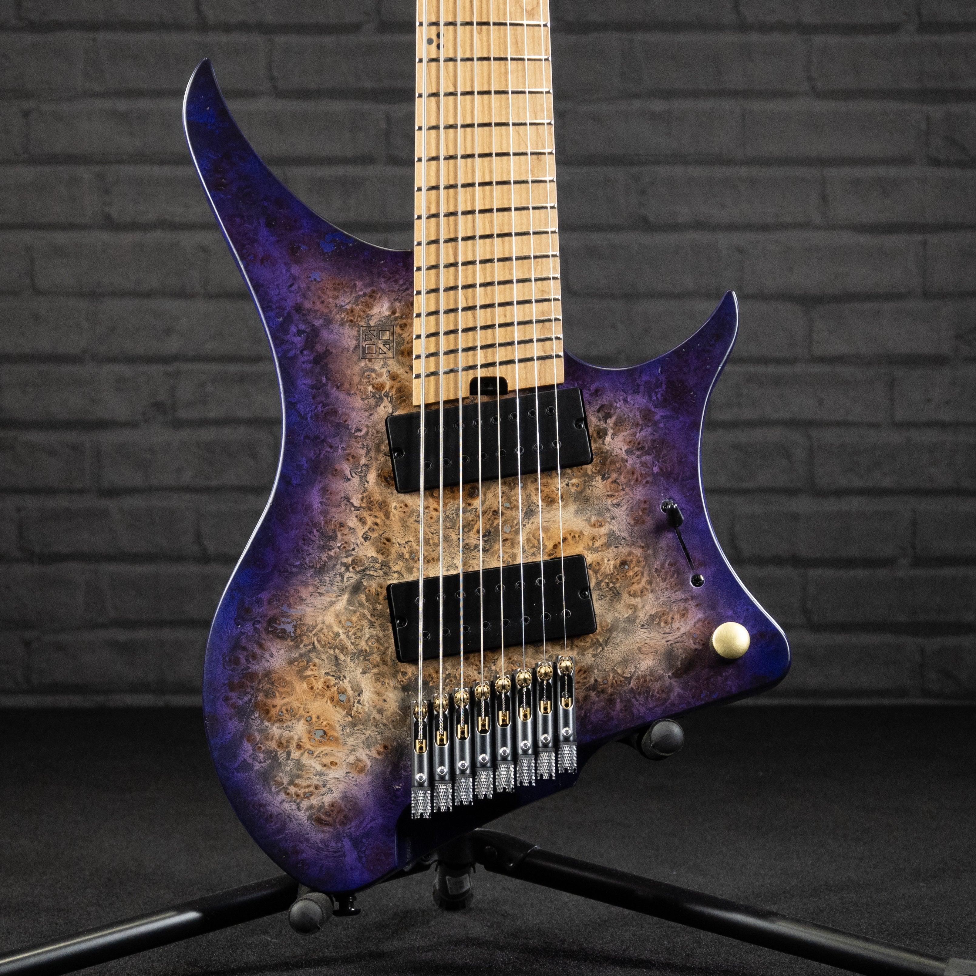 GOC E Series Materia 8 Headless 8-String(Purple Burl Burst) - Impulse Music Co.