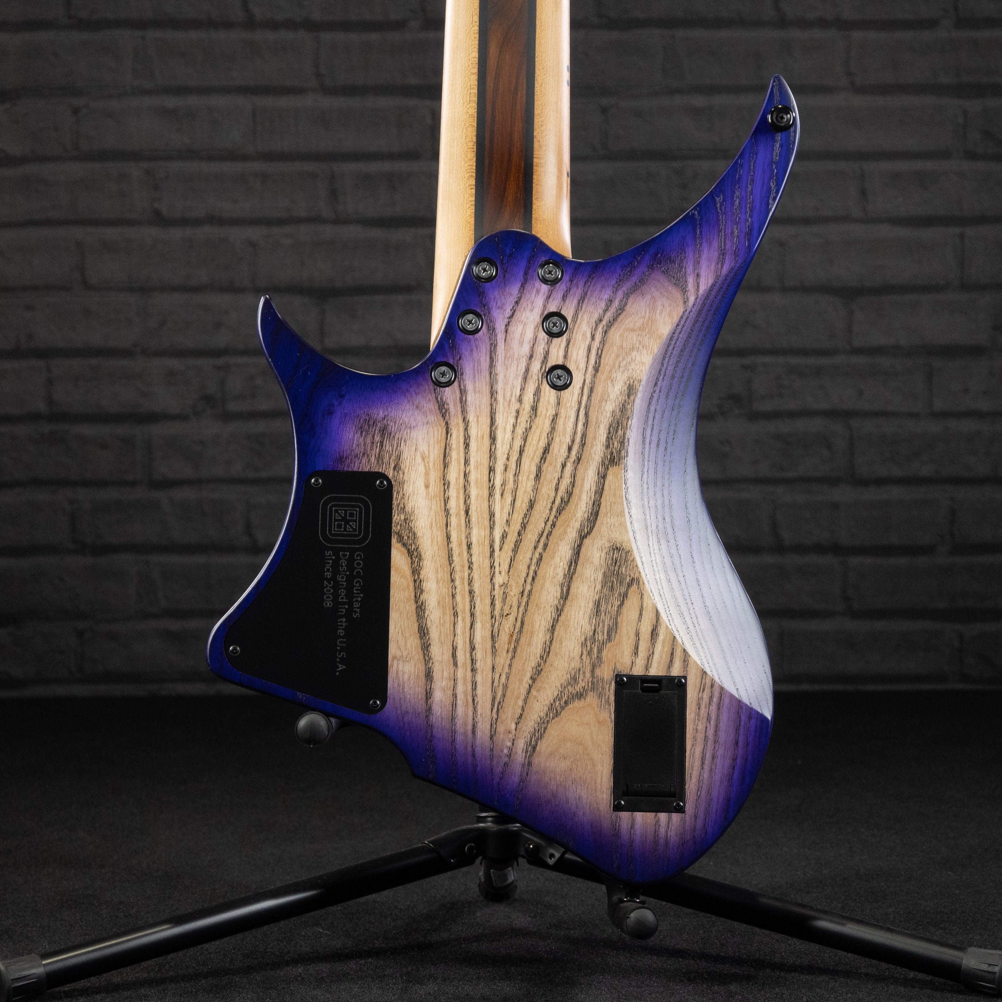 GOC E Series Materia 8 Headless 8-String(Purple Burl Burst) - Impulse Music Co.