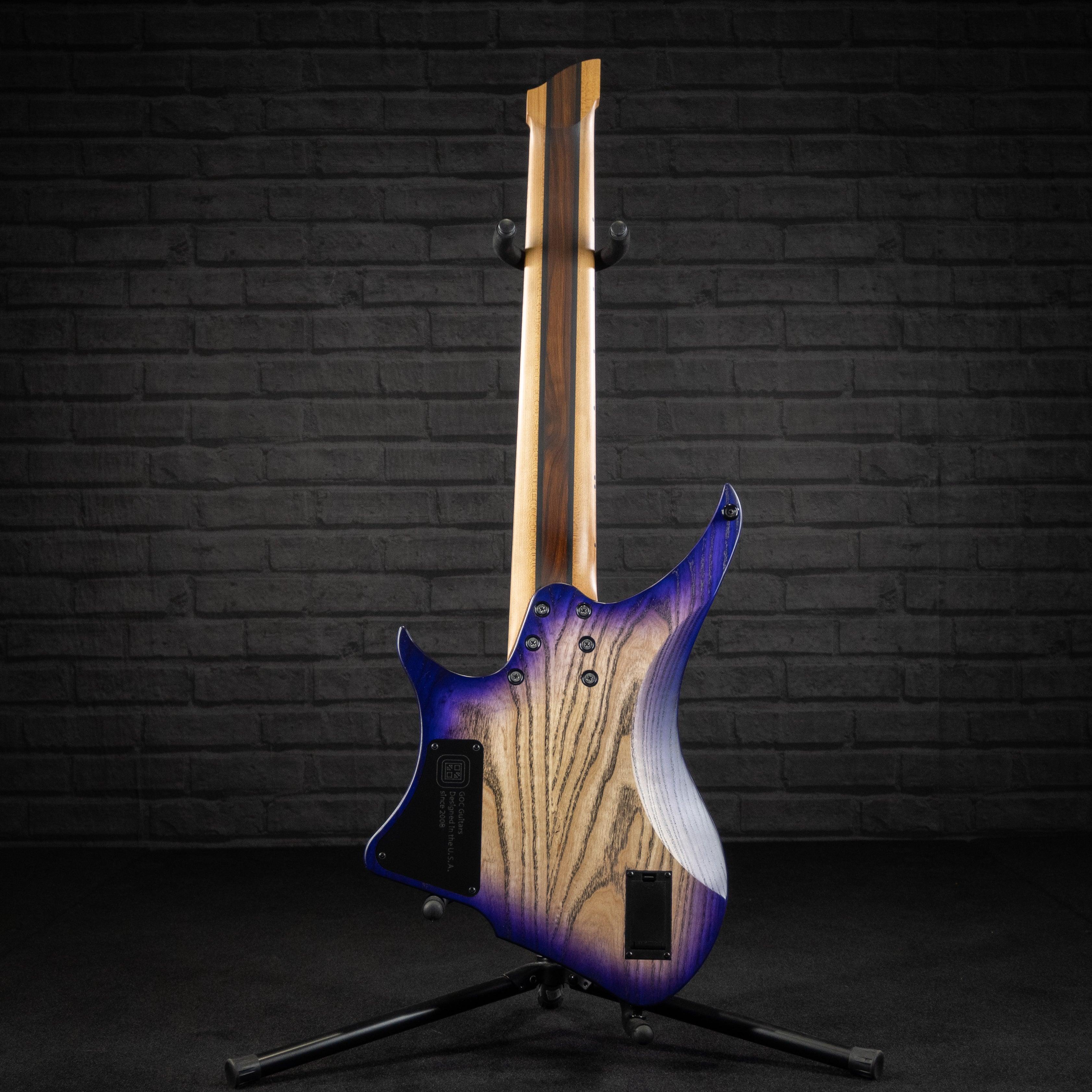 GOC E Series Materia 8 Headless 8-String(Purple Burl Burst) - Impulse Music Co.