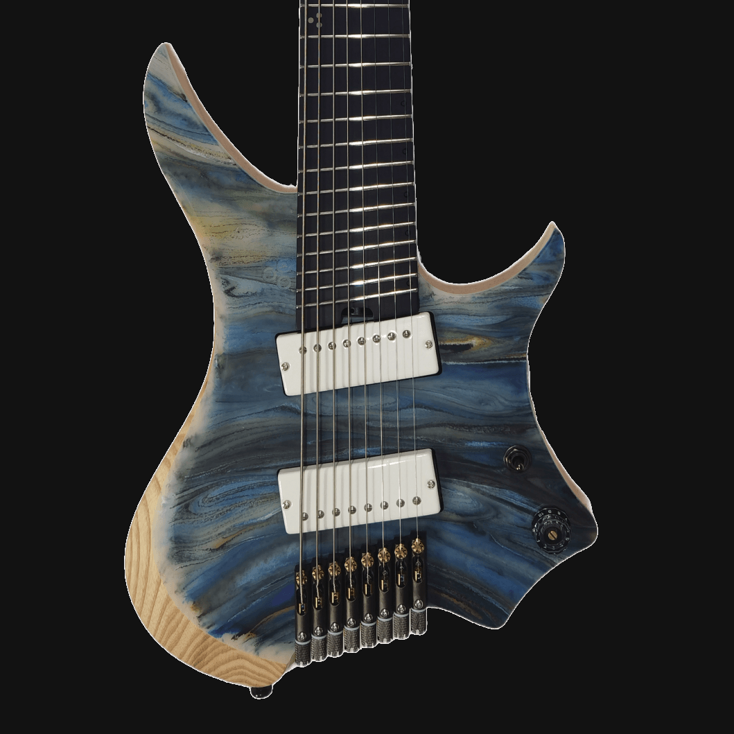 GOC Guitars EClass Ilumina Headless 8 String Guitar (Starry Night) PR