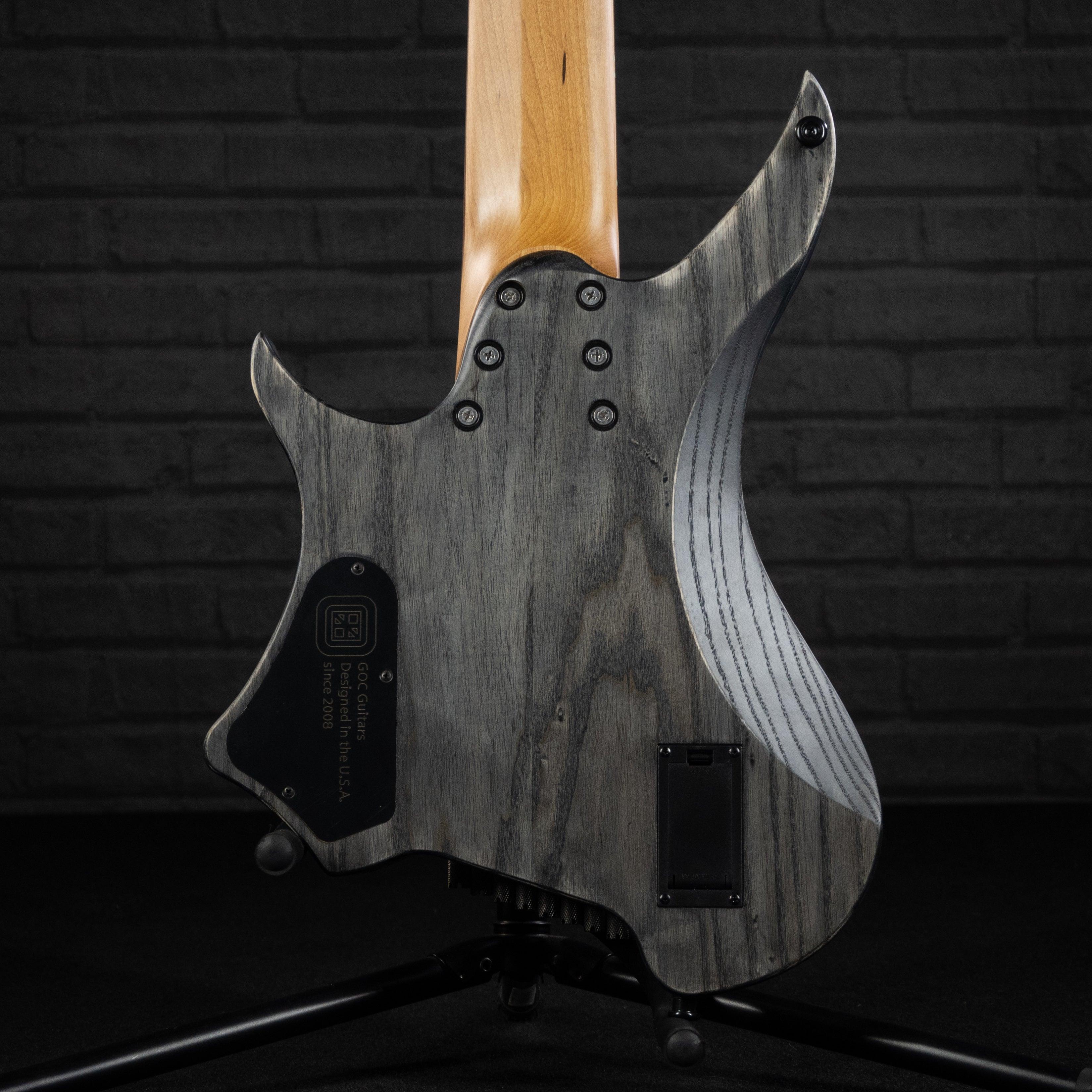 GOC Ilumina Headless Guitar 8 String IH8ROB (Relic Obsidian) - Impulse Music Co.