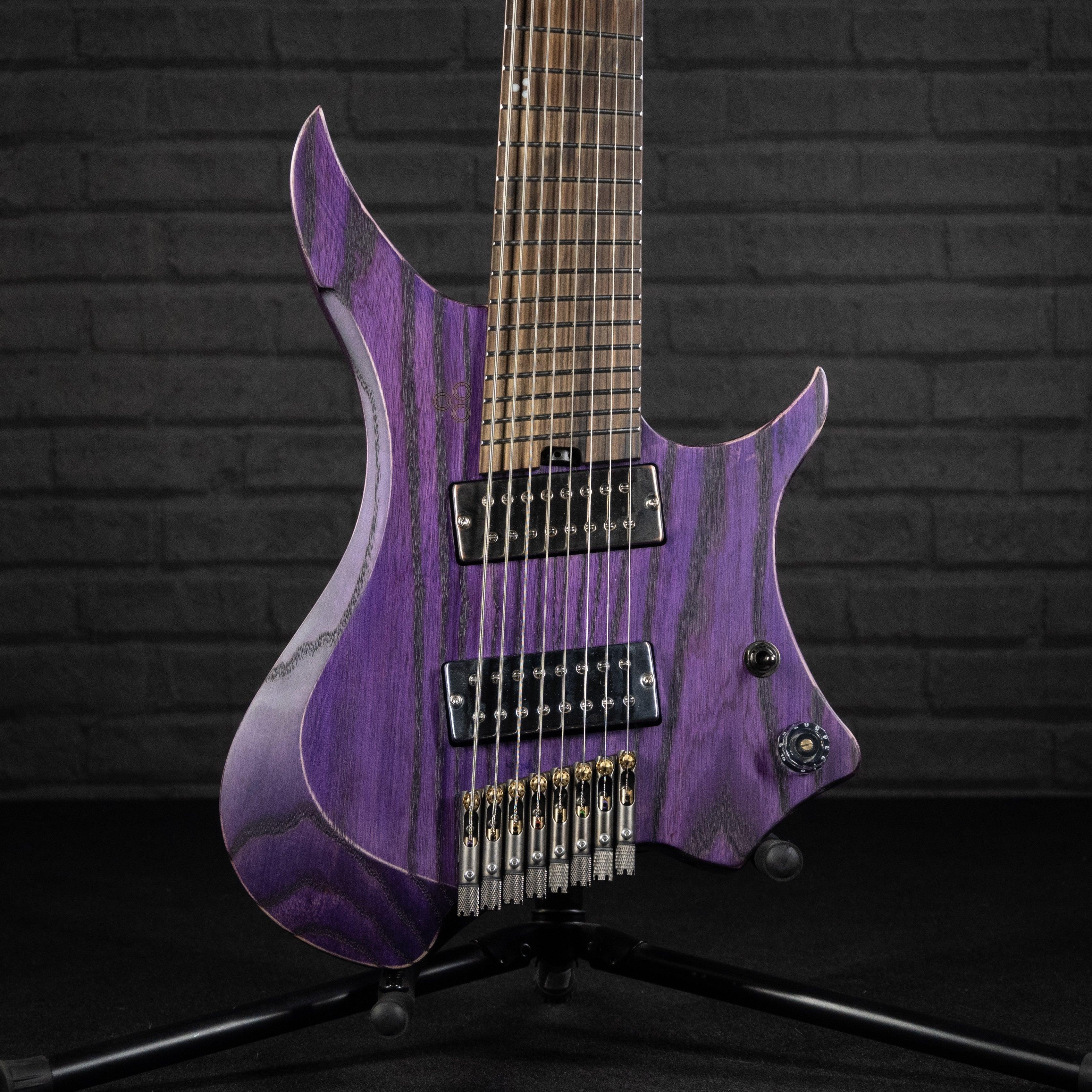 GOC Ilumina Headless Guitar 8 String IH8RPV (Relic Purple) - Impulse Music Co.