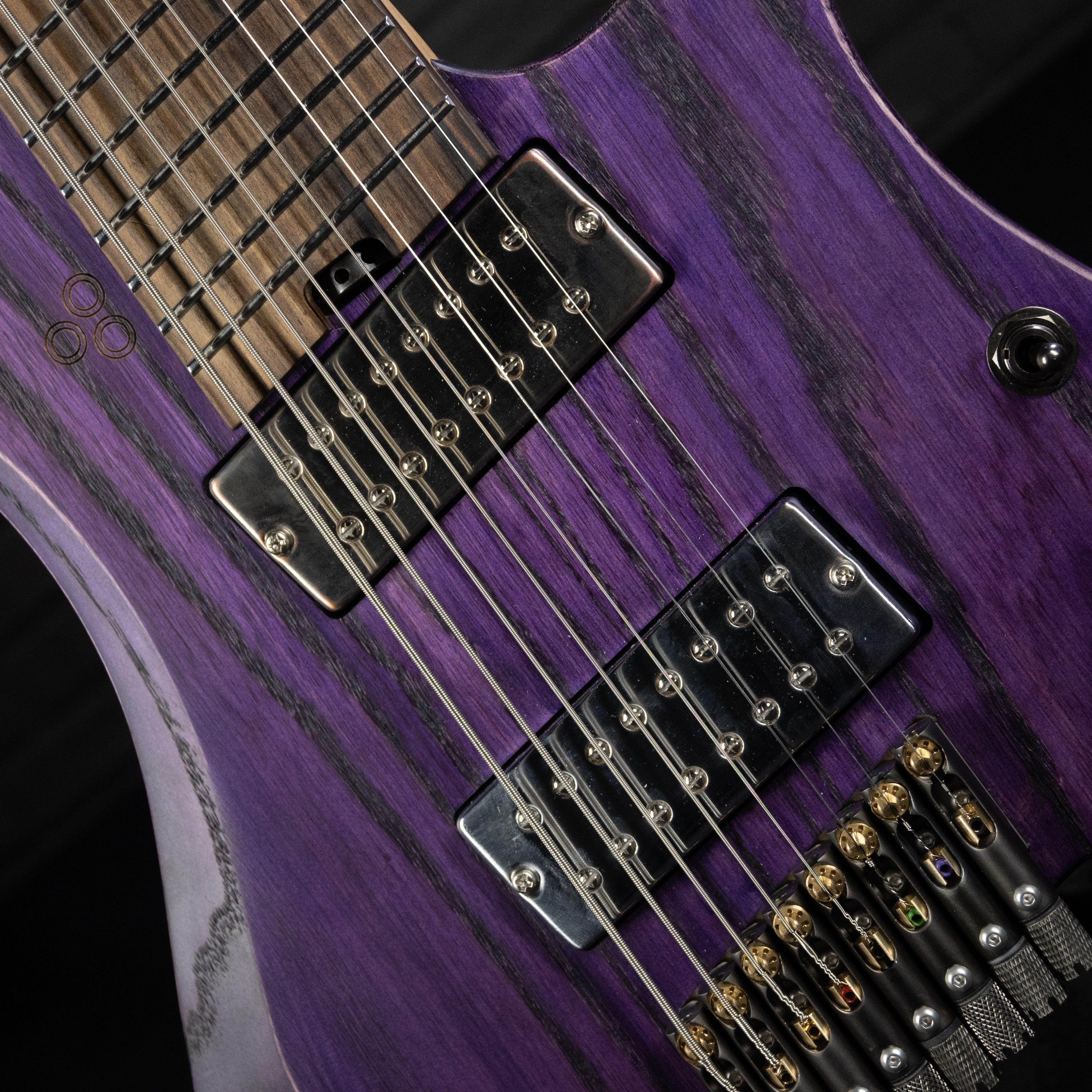 GOC Ilumina Headless Guitar 8 String IH8RPV (Relic Purple) - Impulse Music Co.