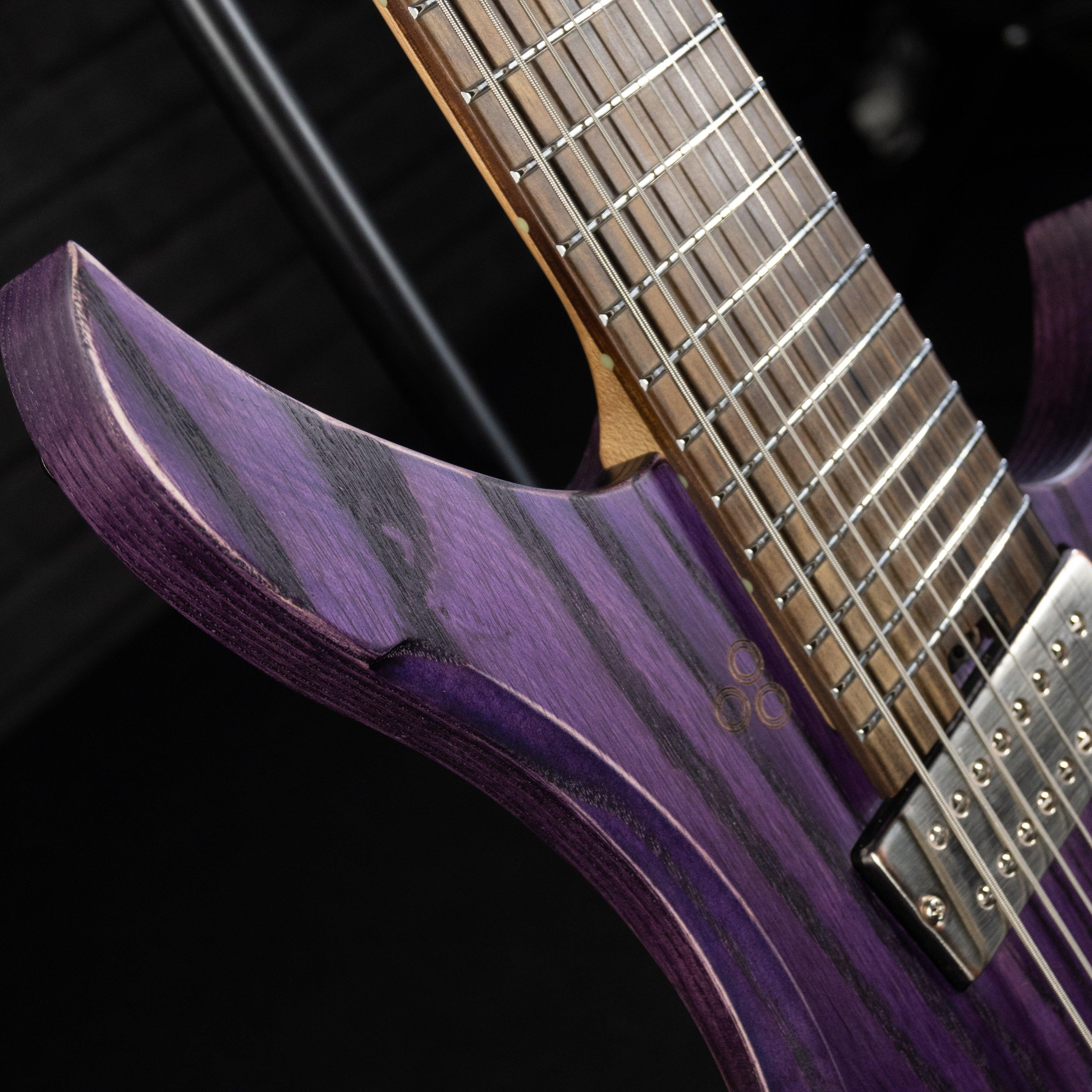 GOC Ilumina Headless Guitar 8 String IH8RPV (Relic Purple) - Impulse Music Co.