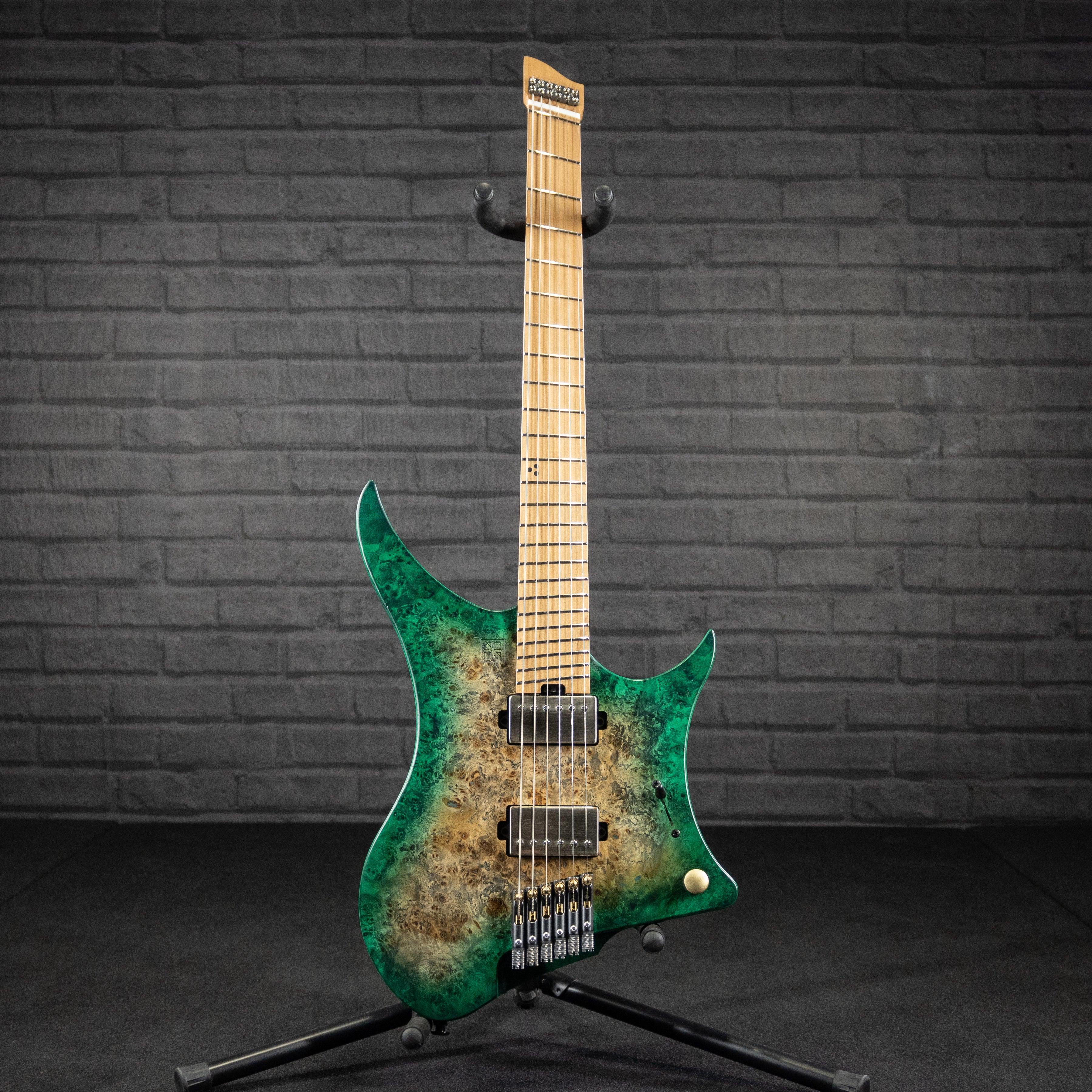 GOC Materia 6 Headless 6-String(Emerald Burl Burst) - Impulse Music Co.