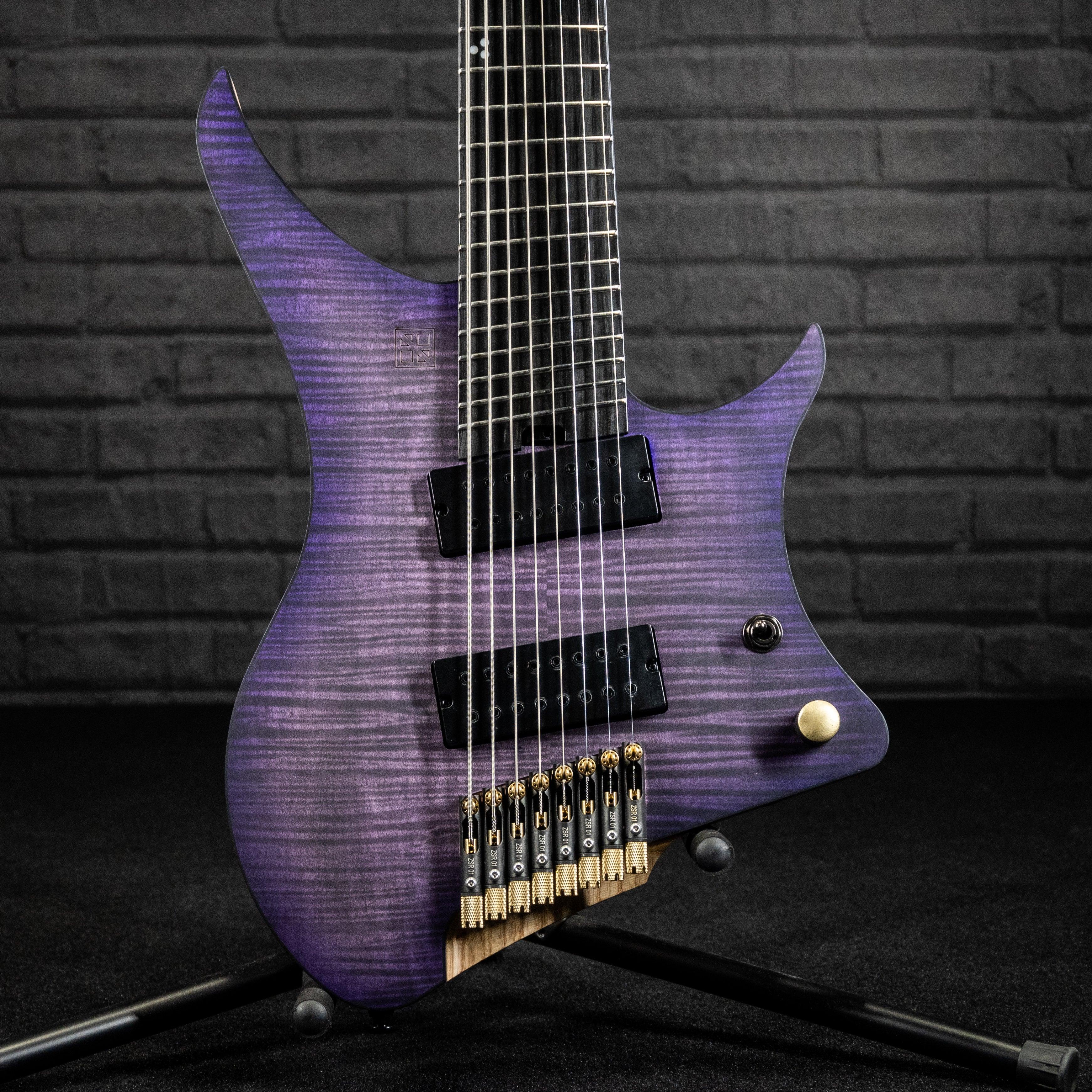 GOC Materia Headless 8 String Masterbuilt (Worn Violet) - Impulse Music Co.