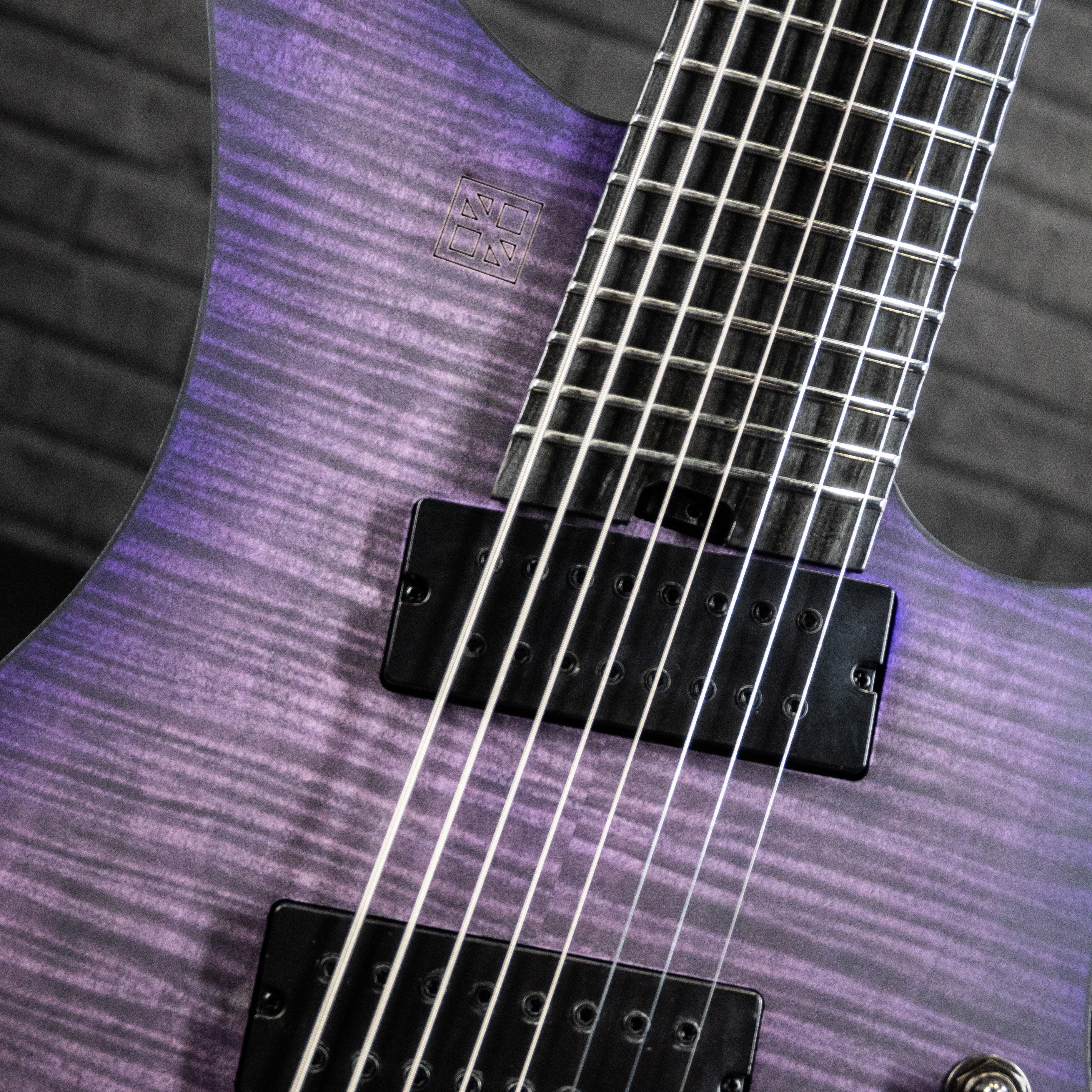 GOC Materia Headless 8 String Masterbuilt (Worn Violet) - Impulse Music Co.