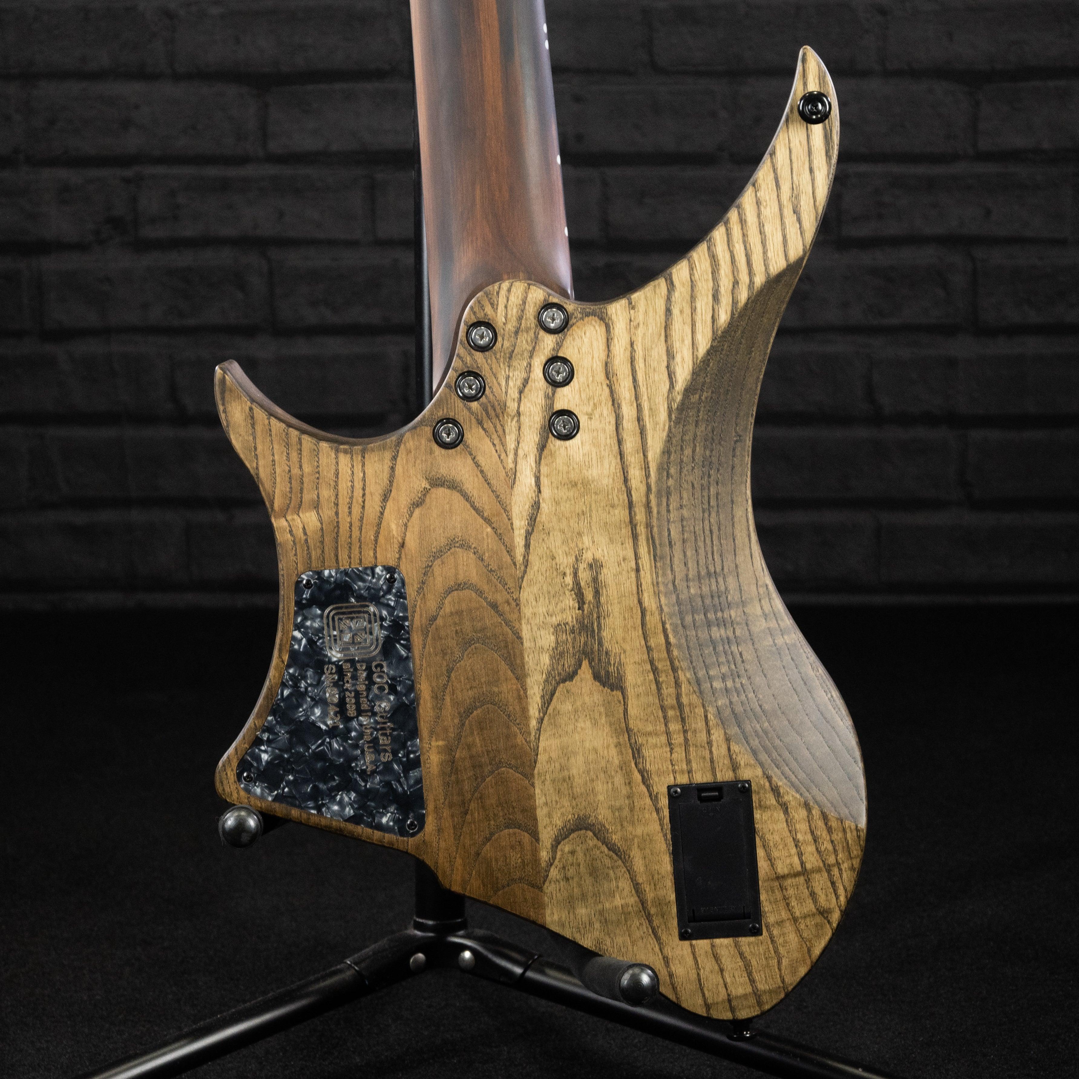 GOC Materia Headless Guitar 7 String E Series (Emerald Flame) #00421 - Impulse Music Co.