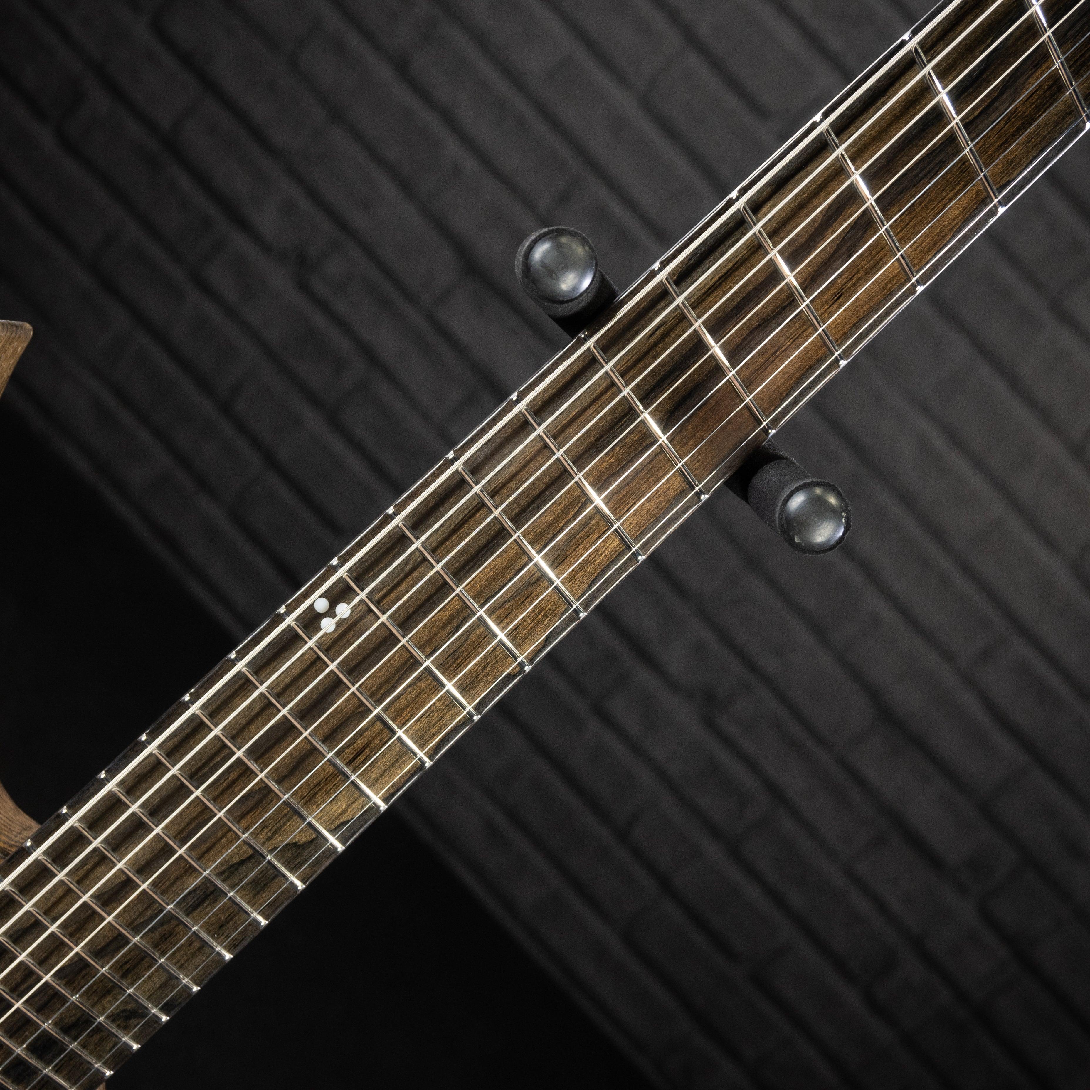 GOC Materia Headless Guitar 7 String E Series (Golden Camphor Burl) #00422 - Impulse Music Co.