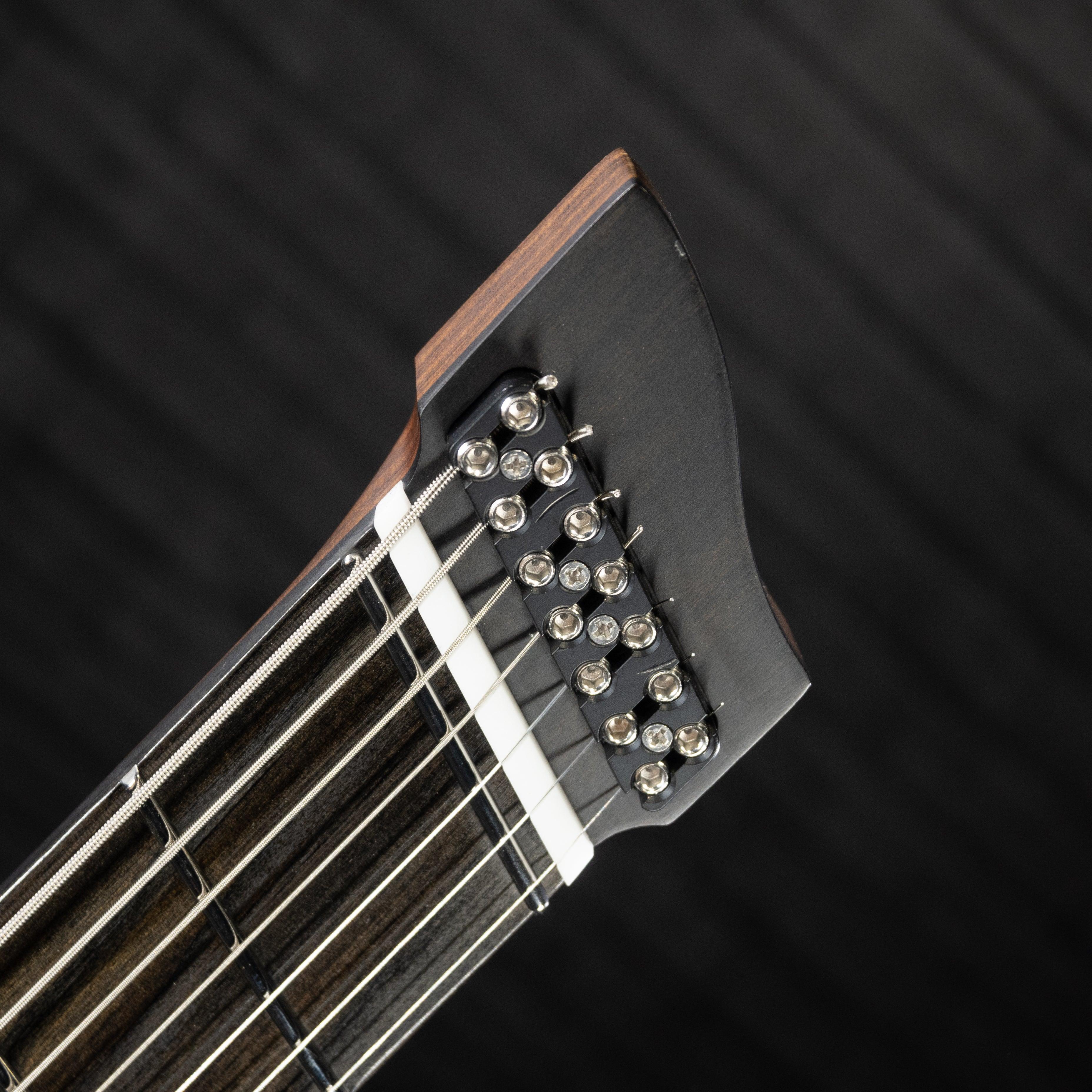 GOC Materia Headless Guitar 7 String E Series (Golden Camphor Burl) #00422 - Impulse Music Co.