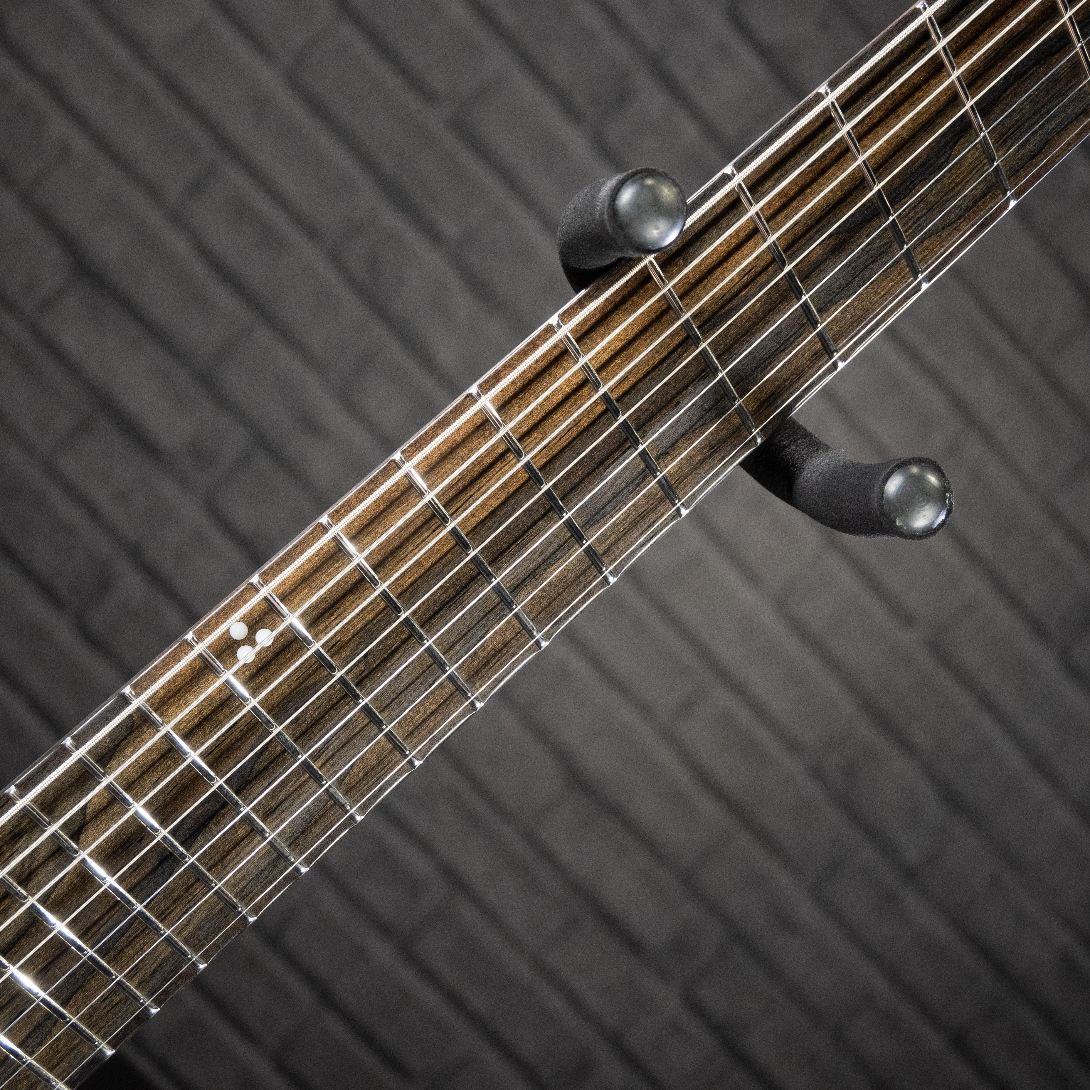 GOC Materia Headless Guitar 7 String E Series (Worn Red Flame) #00423 - Impulse Music Co.