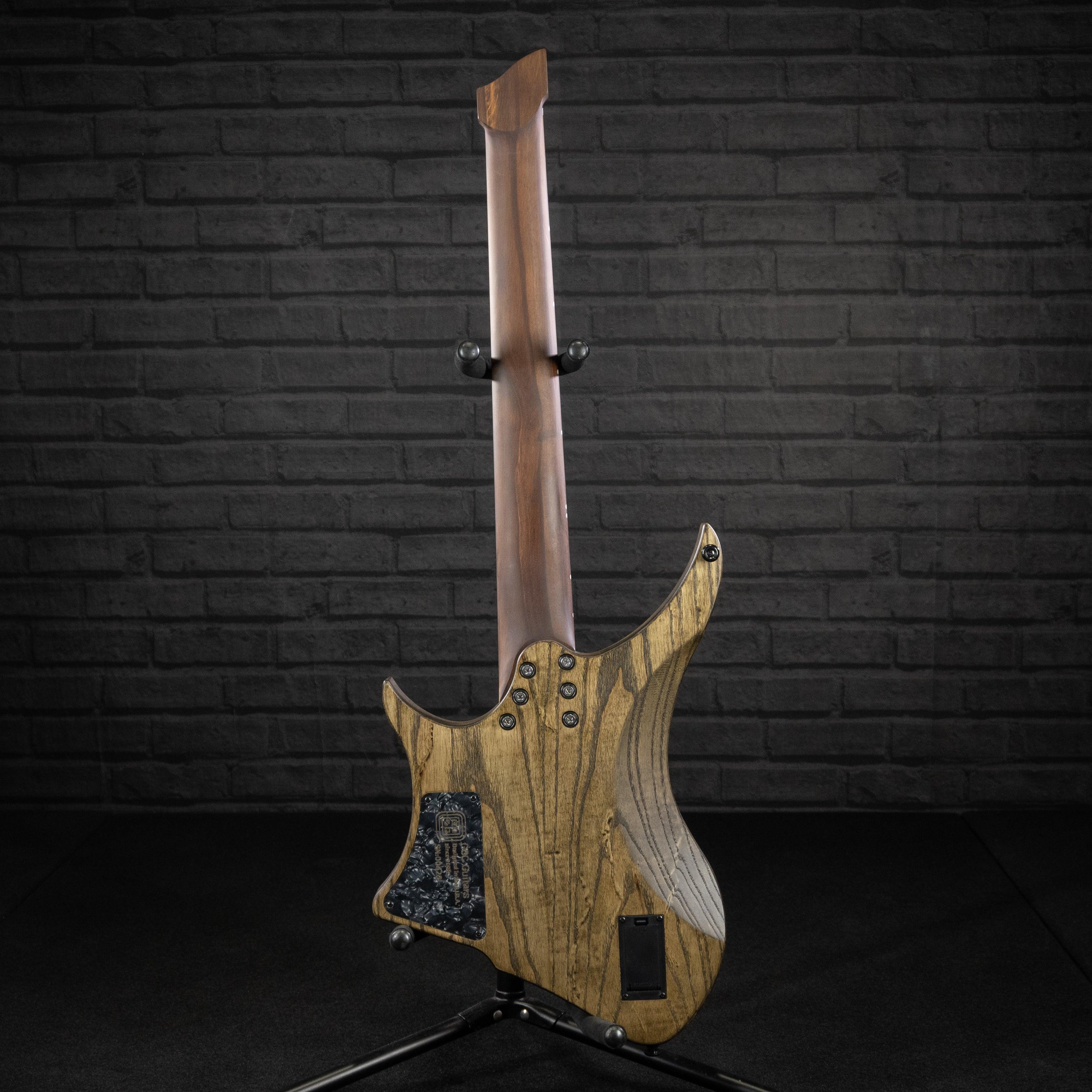 GOC Materia Headless Guitar 7 String E Series (Worn Red Flame) #00423 - Impulse Music Co.