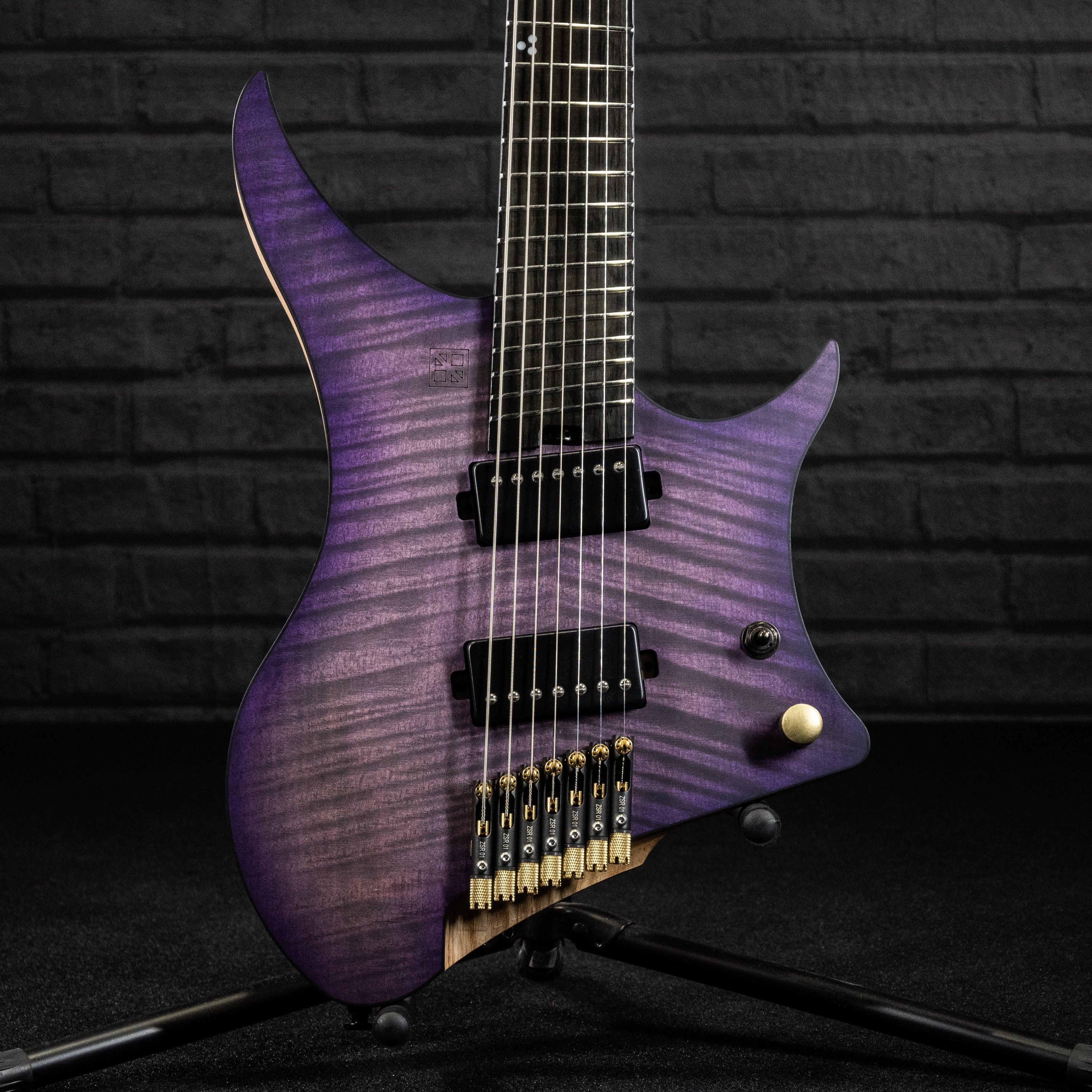 GOC Materia Headless Guitar 7 String Masterbuilt (Worn Violet) - Impulse Music Co.