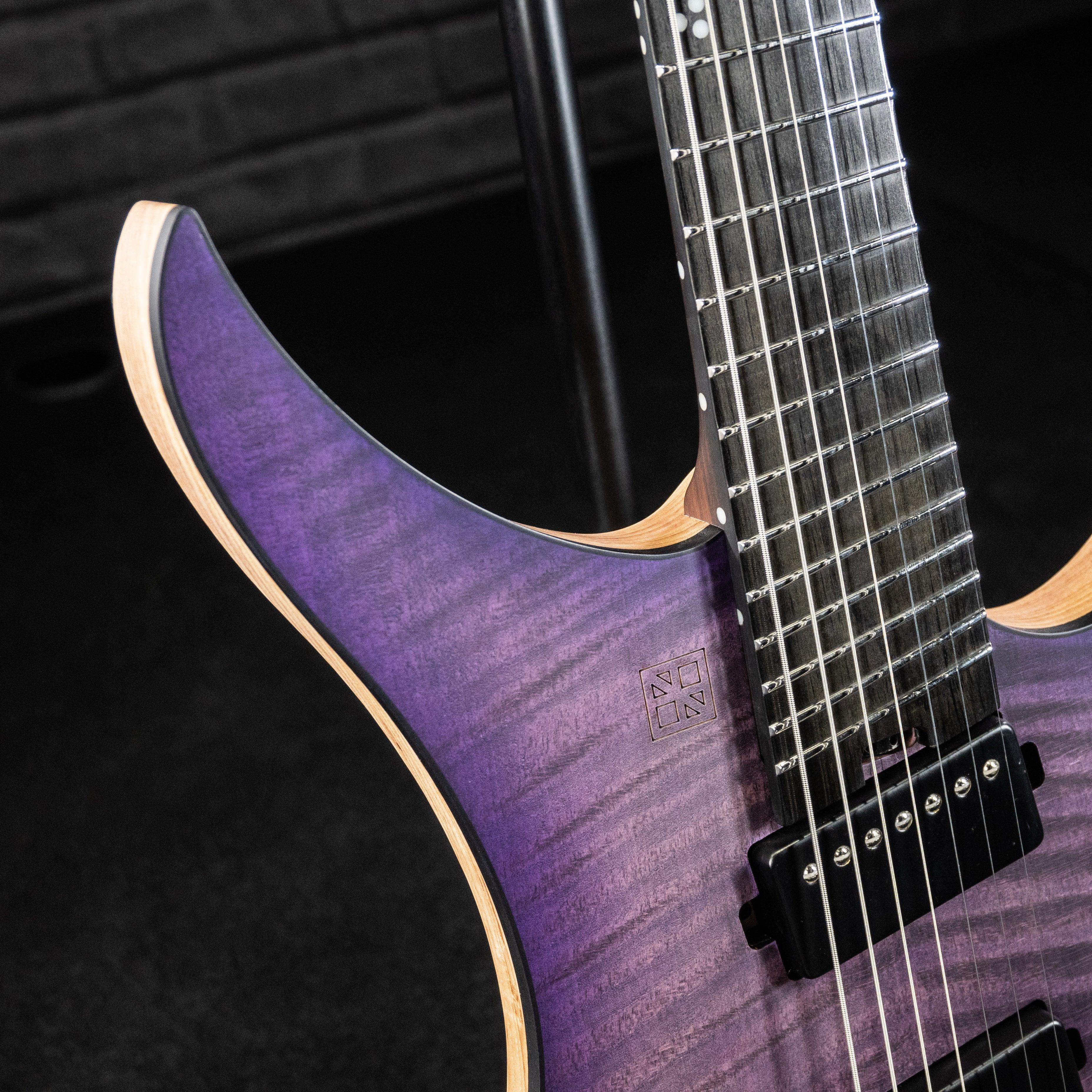 GOC Materia Headless Guitar 7 String Masterbuilt (Worn Violet) - Impulse Music Co.