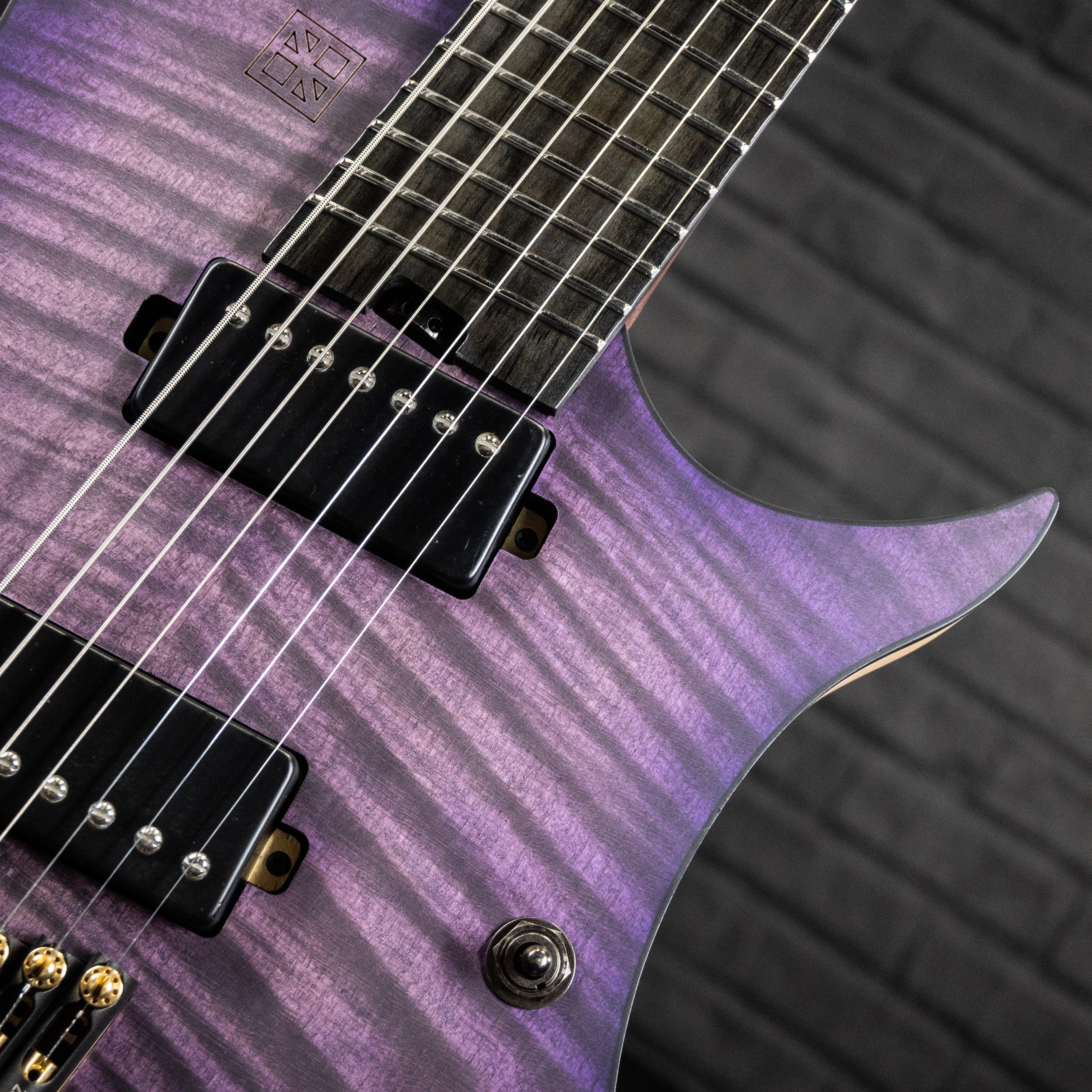 GOC Materia Headless Guitar 7 String Masterbuilt (Worn Violet) - Impulse Music Co.