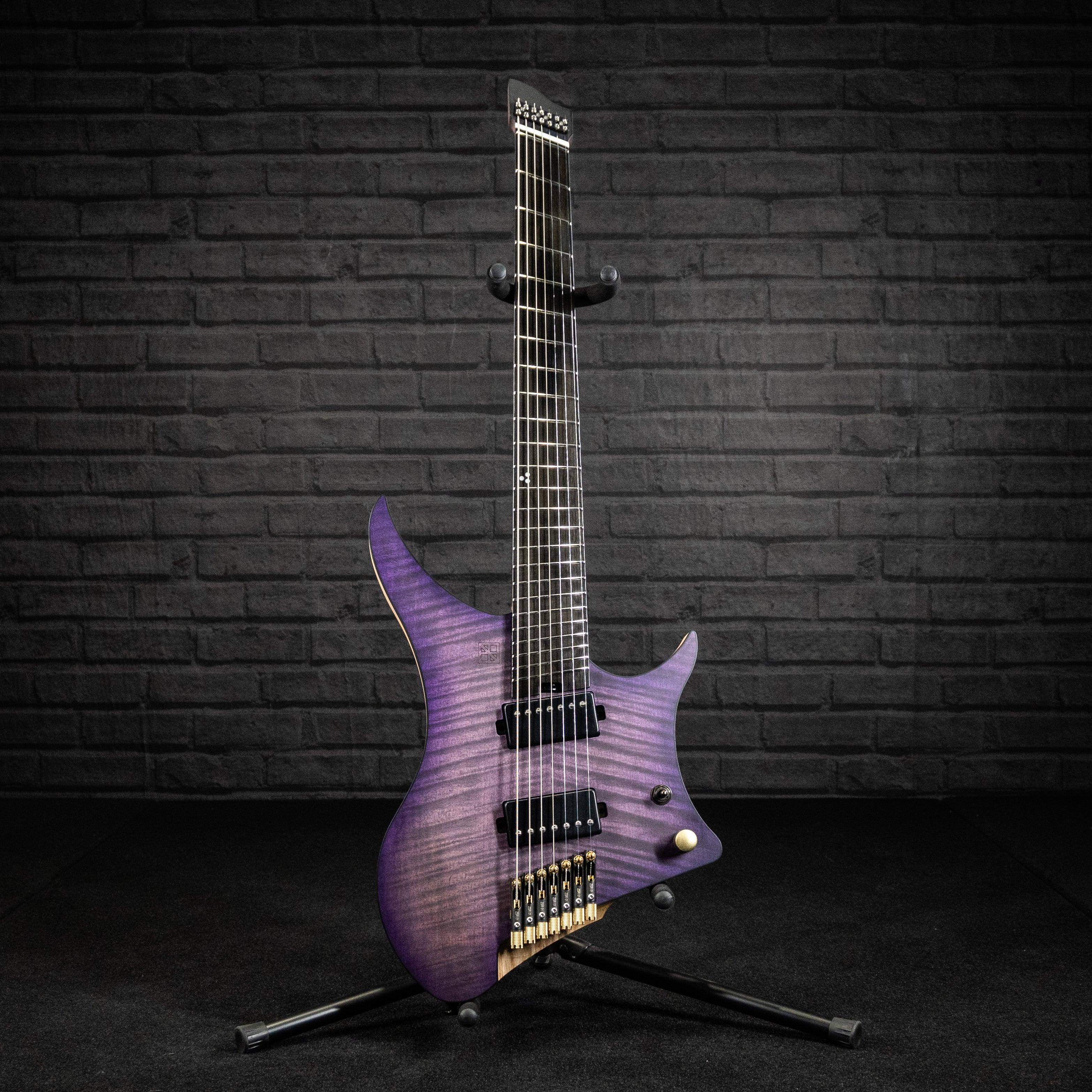 GOC Materia Headless Guitar 7 String Masterbuilt (Worn Violet) - Impulse Music Co.