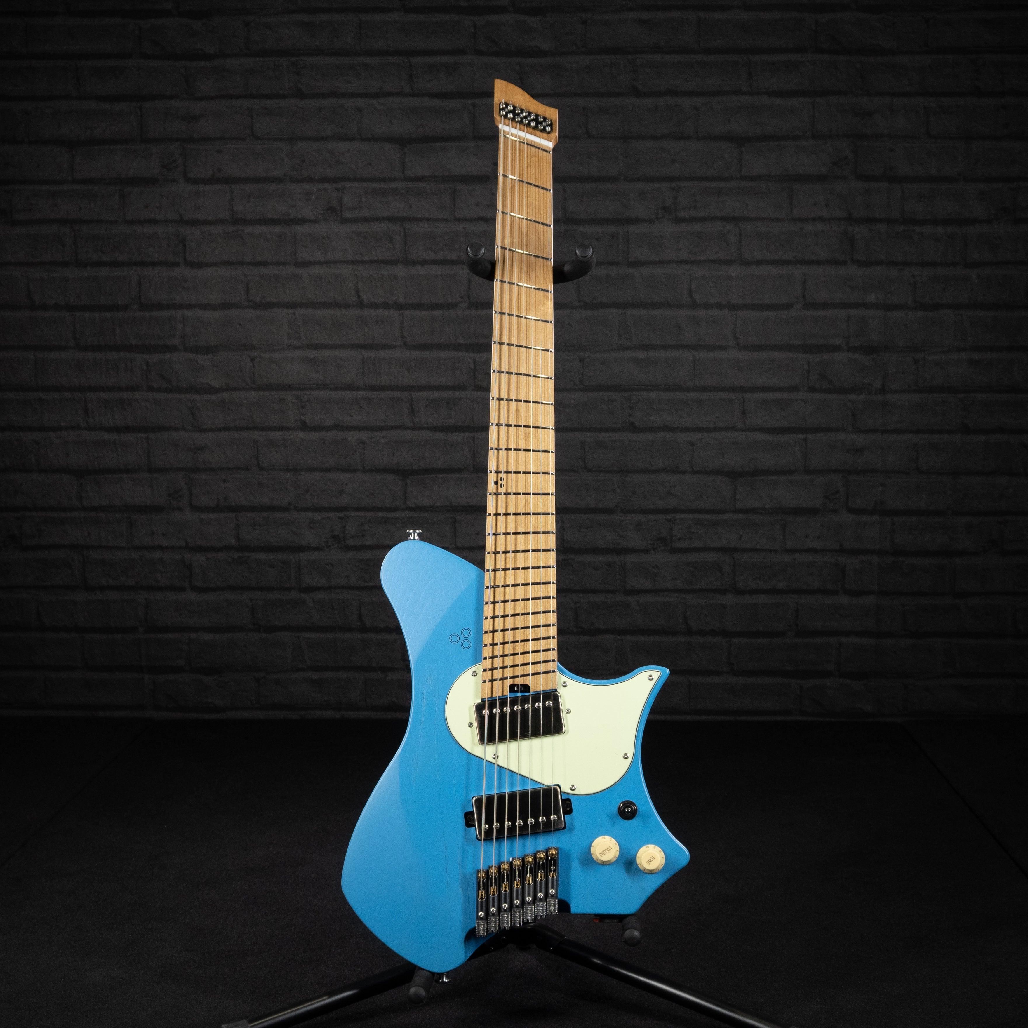 GOC Satya 7 Headless 7-String Electric Guitar (Worn Blue) - Impulse Music Co.