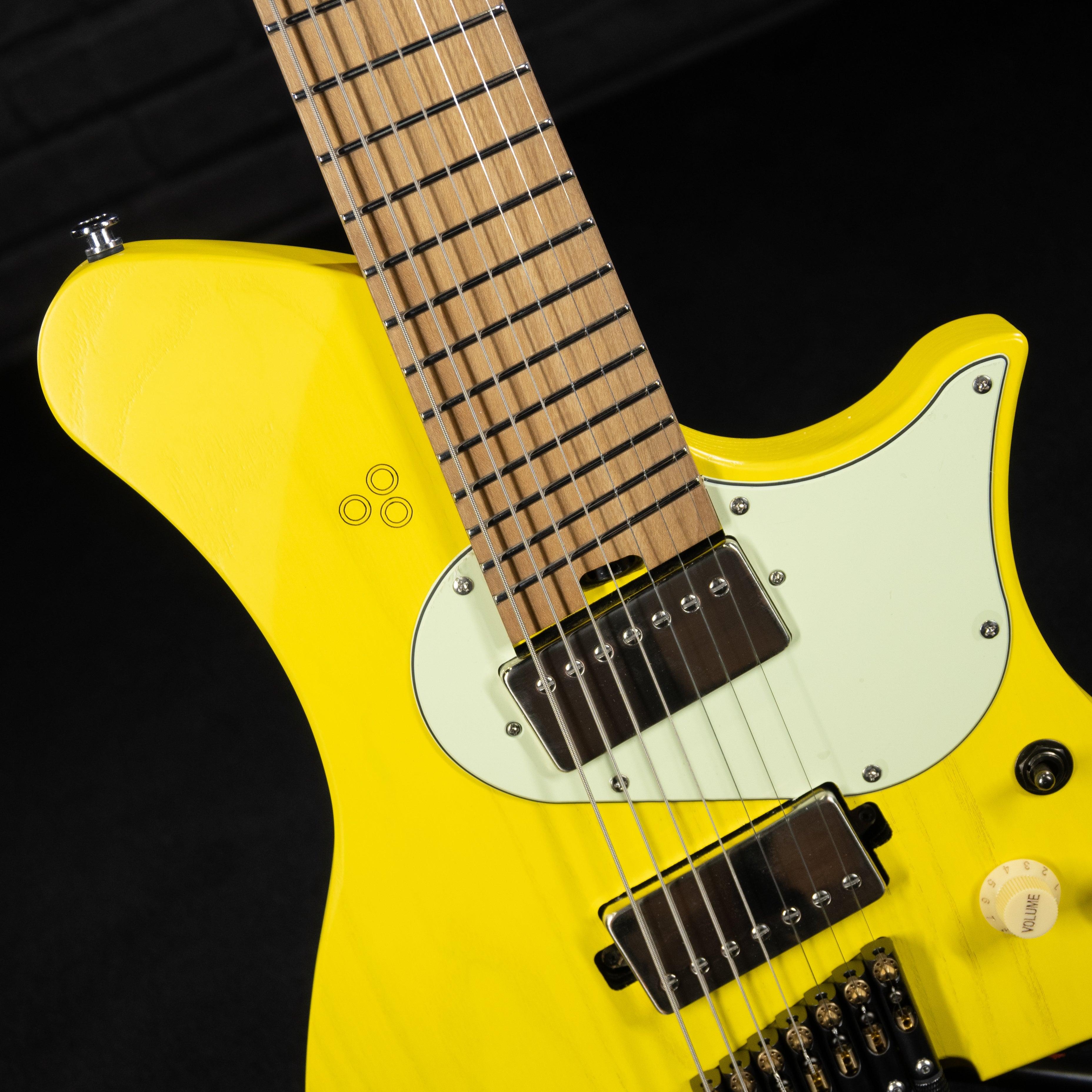 GOC Satya 7 (Worn Neon Yellow) Electric Guitar - Impulse Music Co.