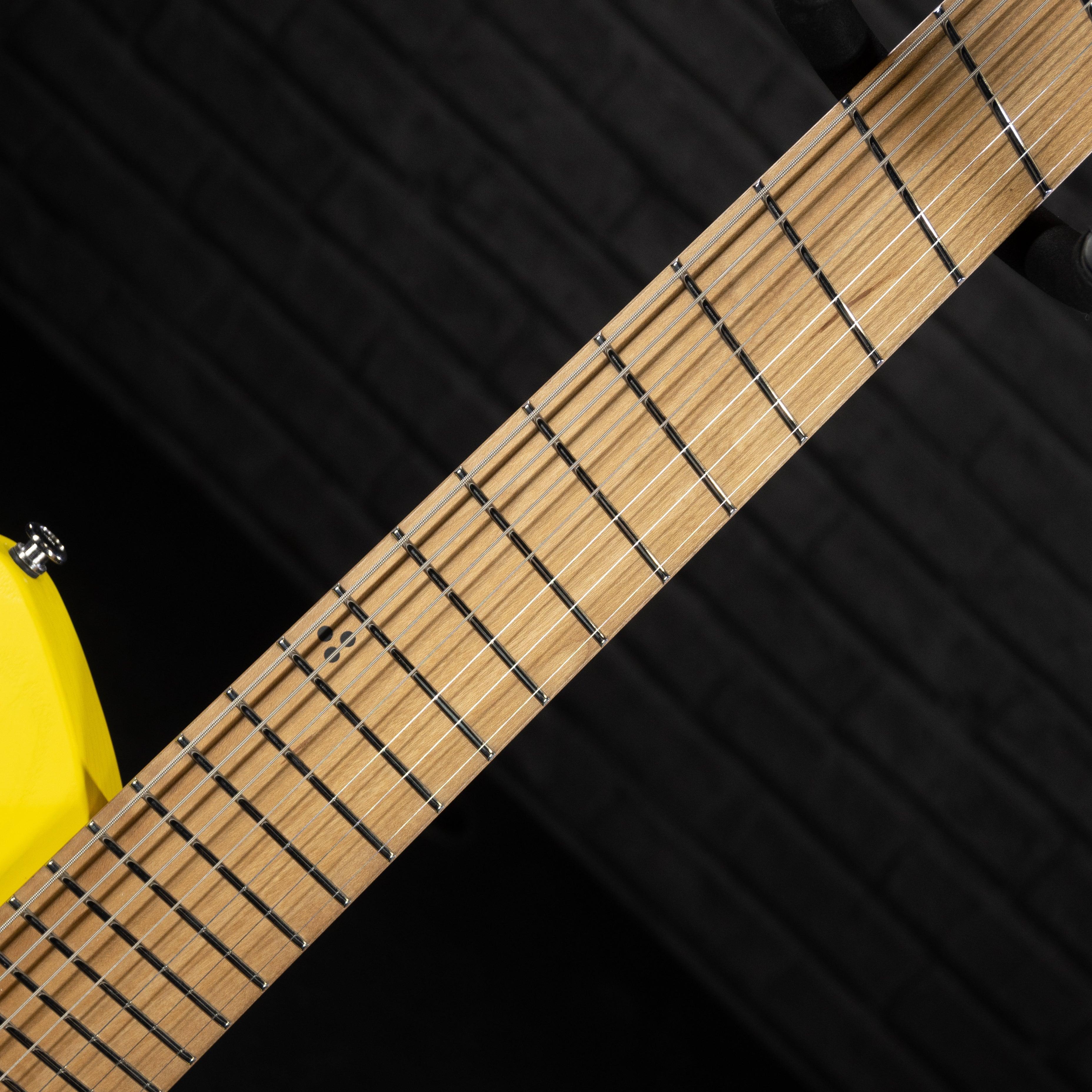 GOC Satya 7 (Worn Neon Yellow) Electric Guitar - Impulse Music Co.