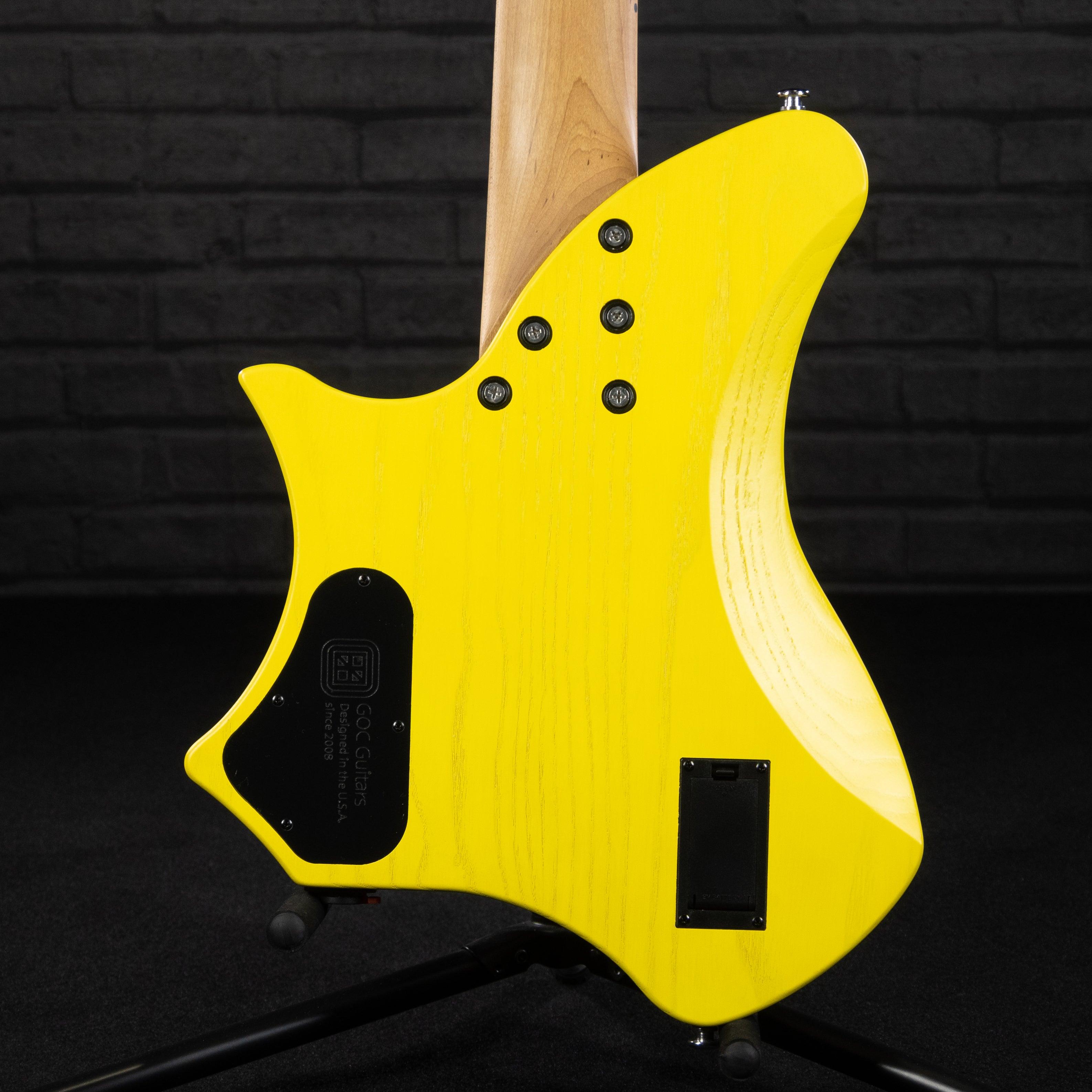 GOC Satya 7 (Worn Neon Yellow) Electric Guitar - Impulse Music Co.