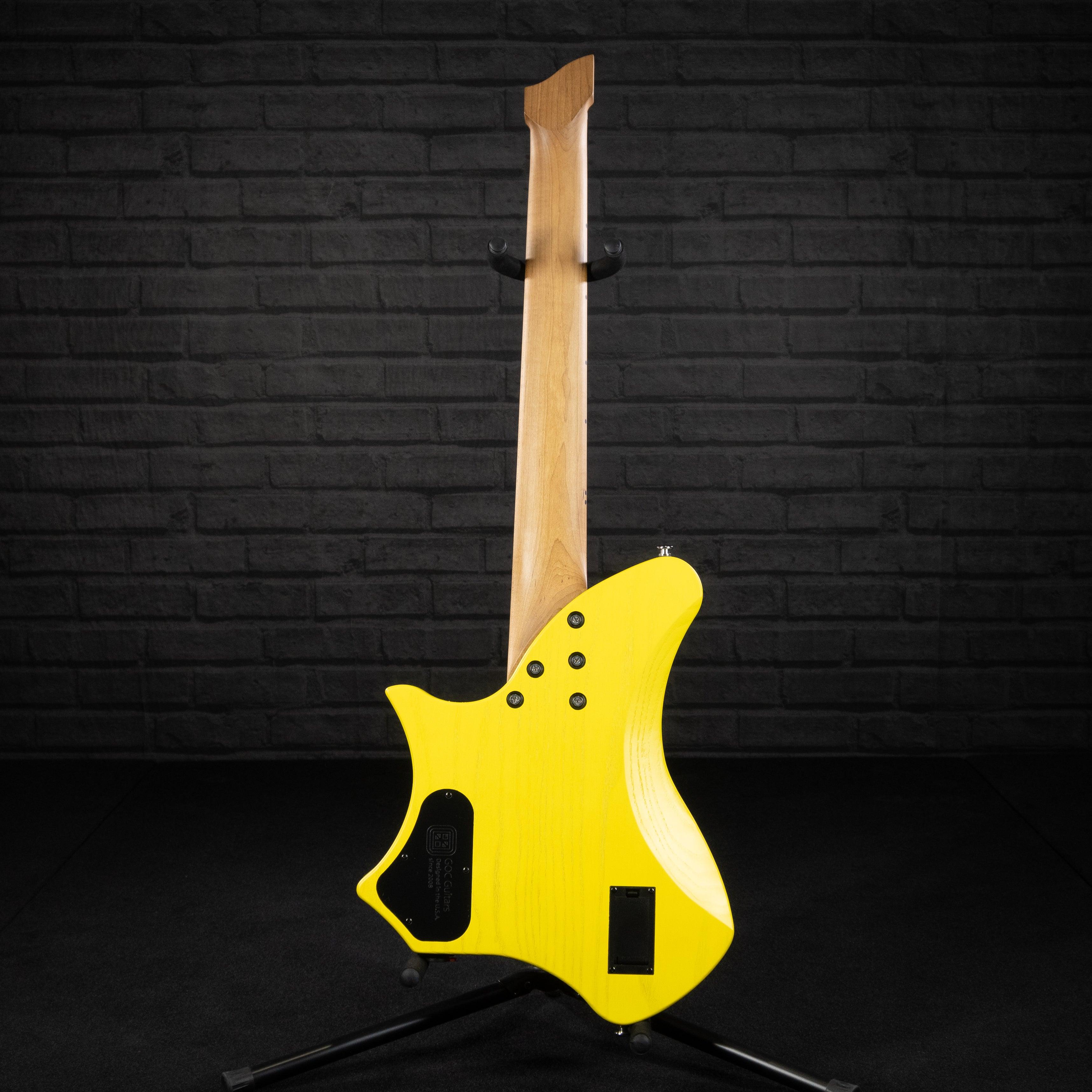 GOC Satya 7 (Worn Neon Yellow) Electric Guitar - Impulse Music Co.