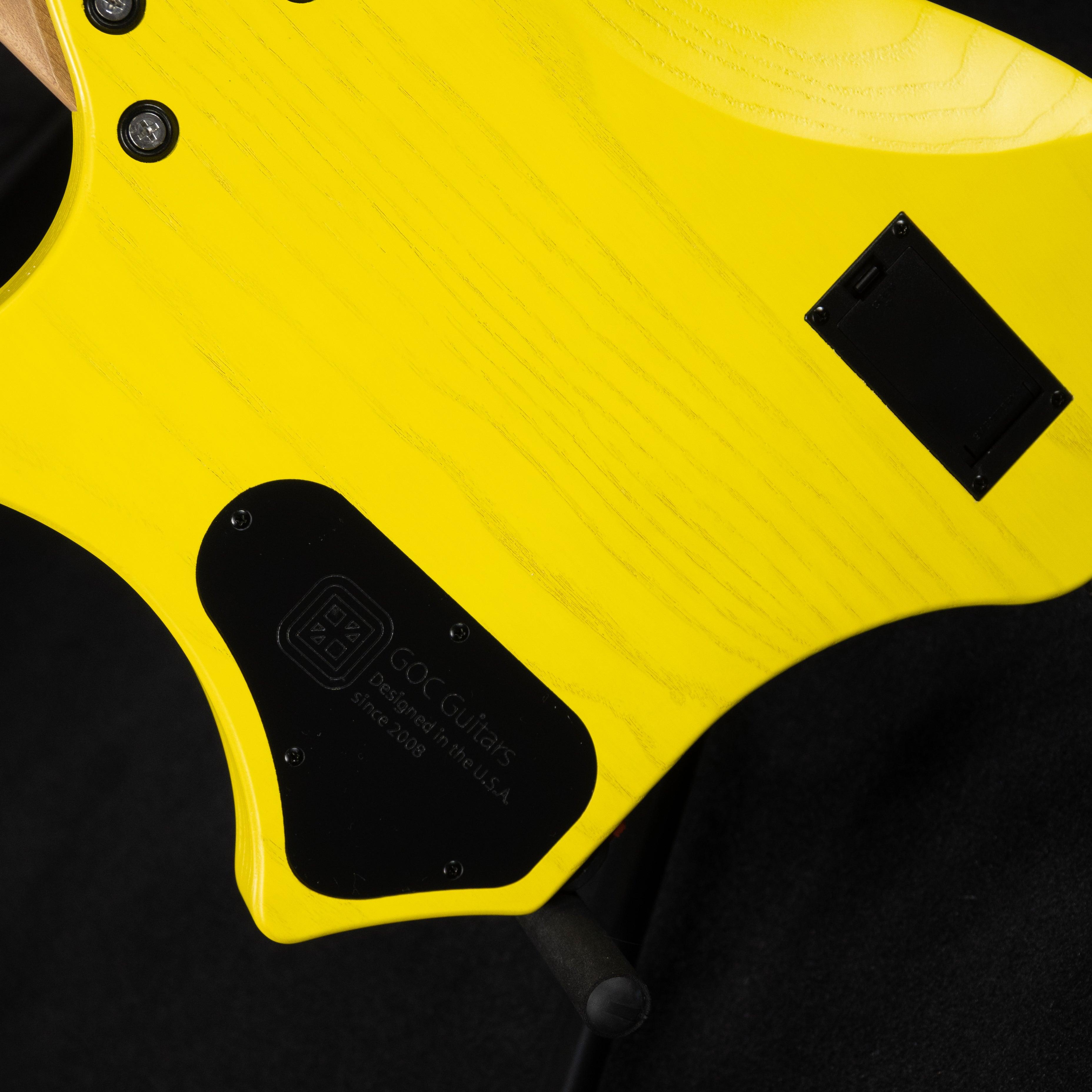 GOC Satya 7 (Worn Neon Yellow) Electric Guitar - Impulse Music Co.