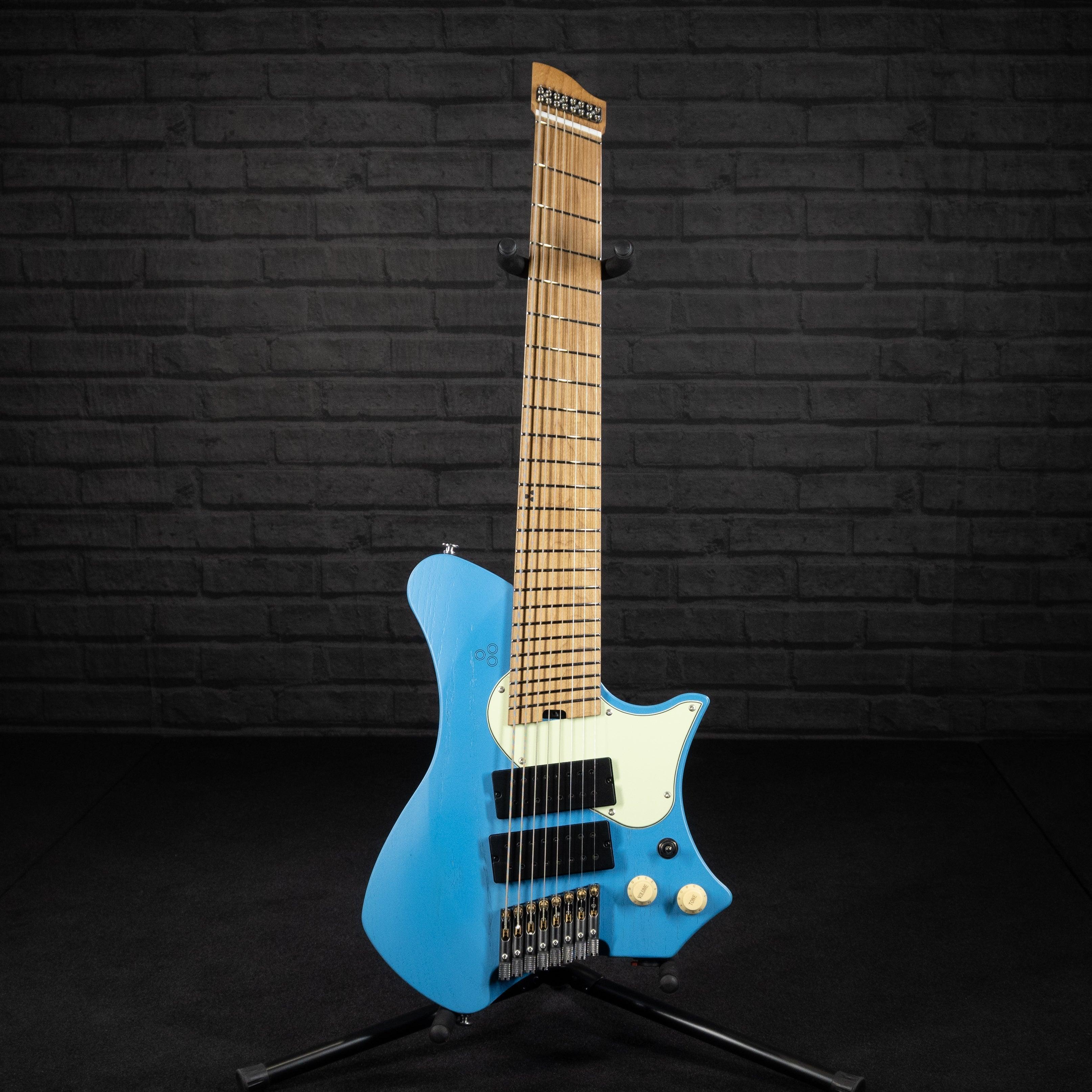 GOC Satya 8 8-String Headless Guitar (Worn Blue) - Impulse Music Co.