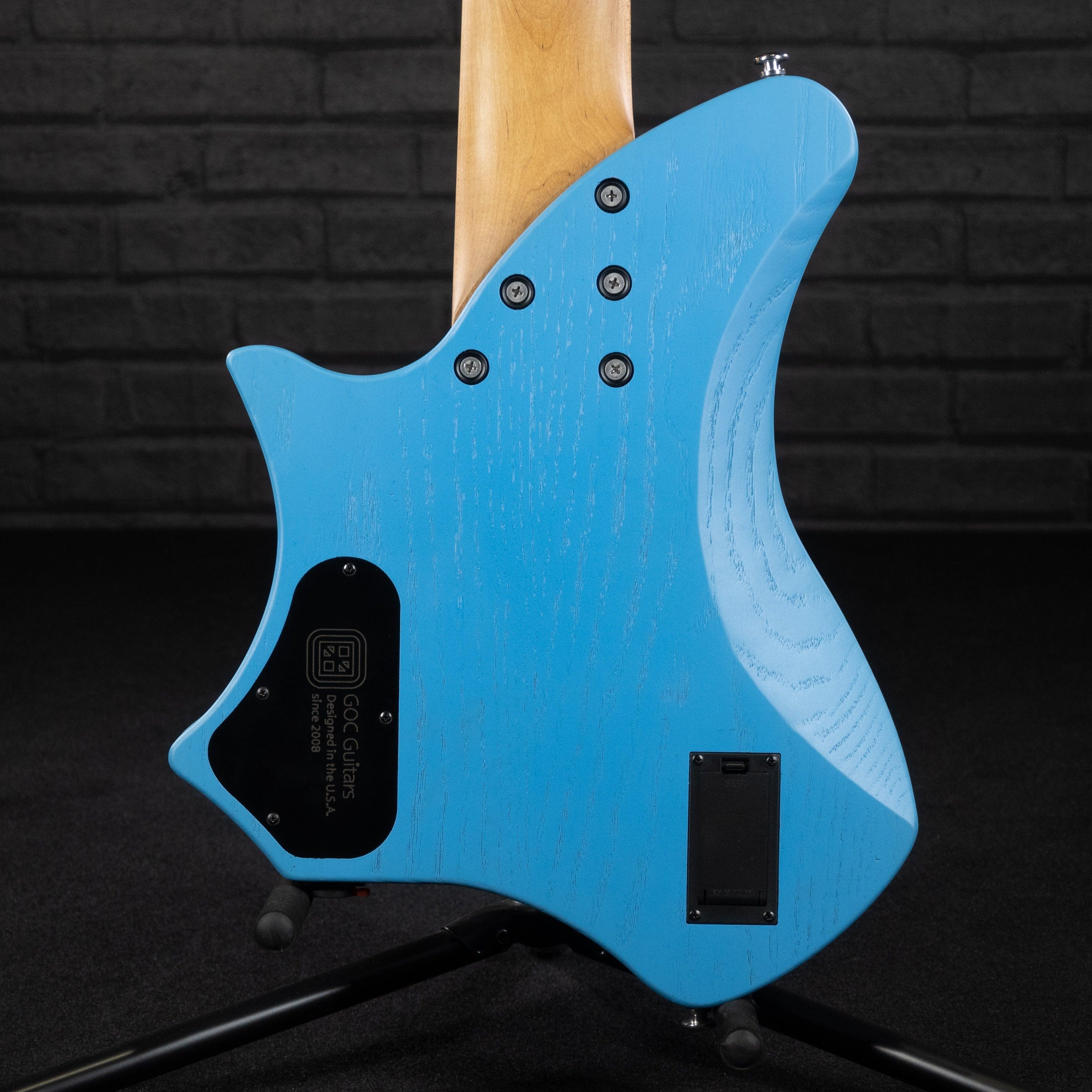GOC Satya 8 8-String Headless Guitar (Worn Blue) - Impulse Music Co.