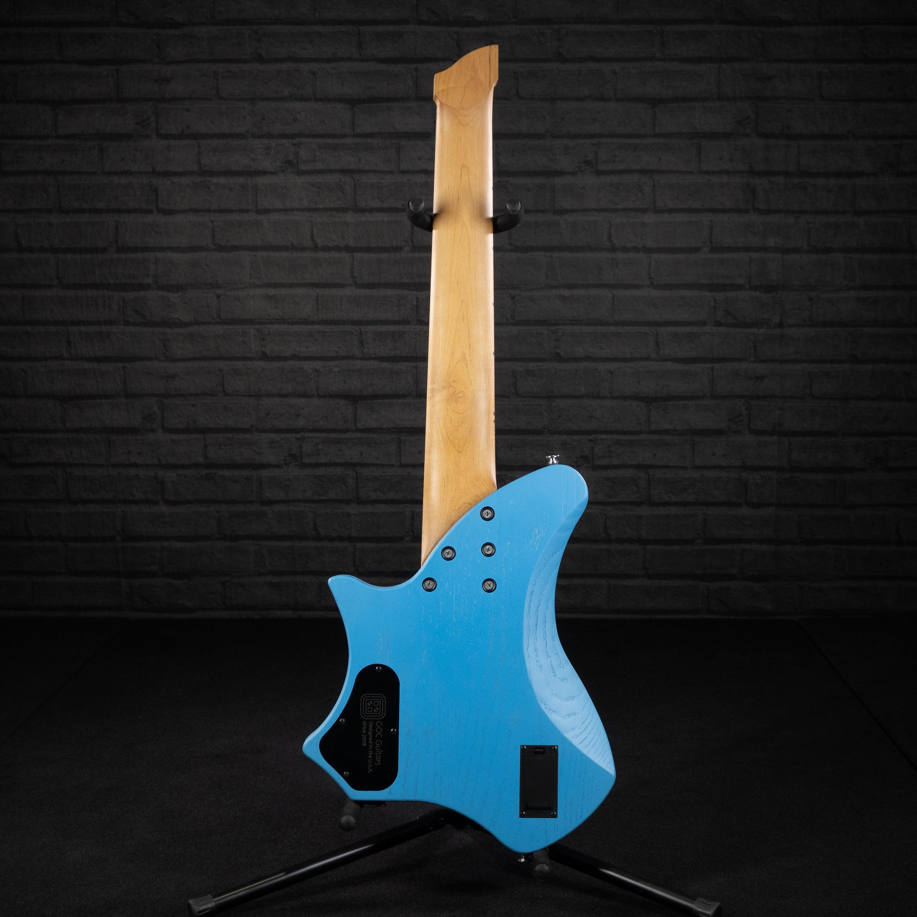 GOC Satya 8 8-String Headless Guitar (Worn Blue) - Impulse Music Co.